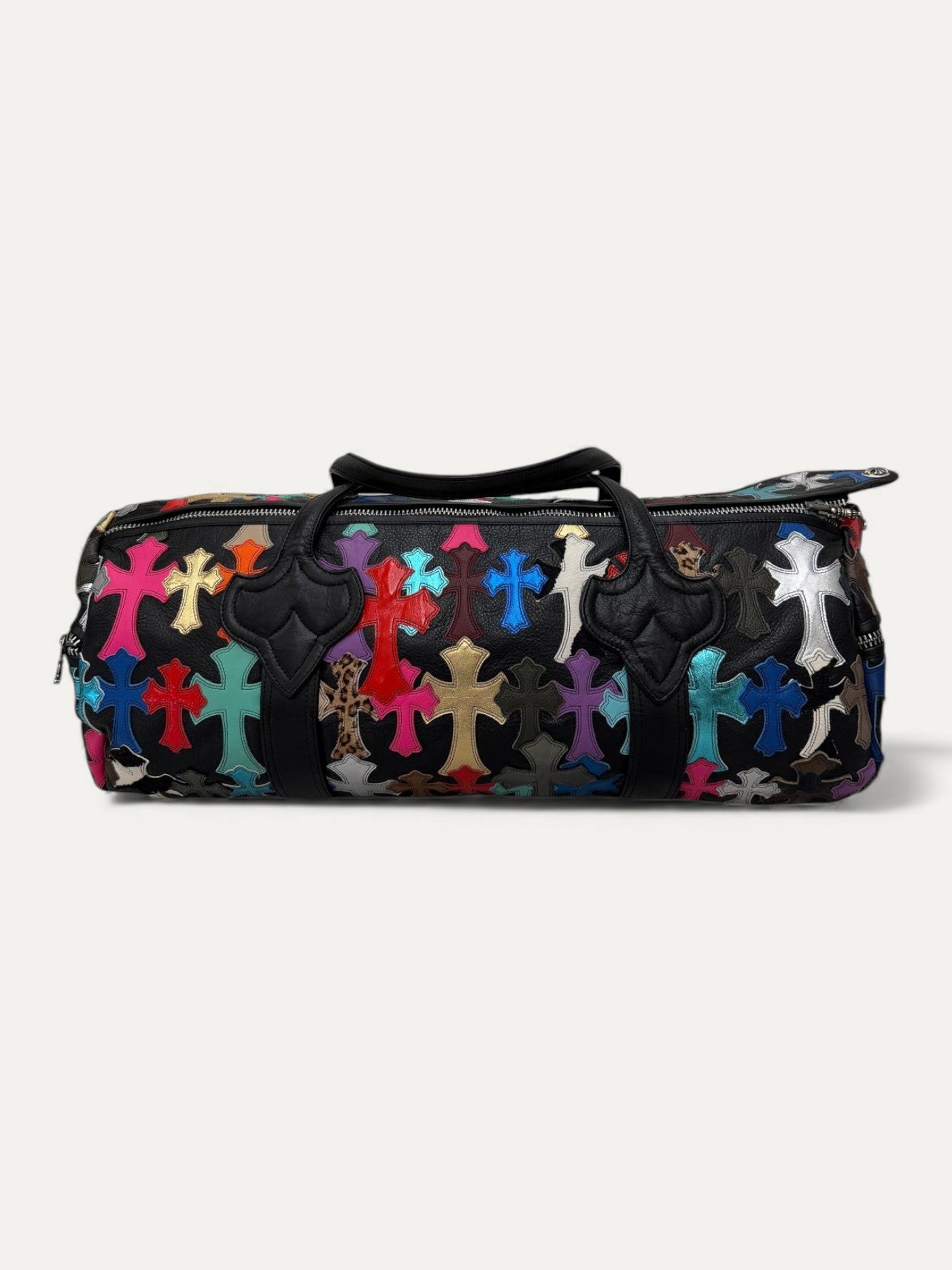 Chrome Hearts Multi Colour Cemetery Cross Patch Leather Duffle