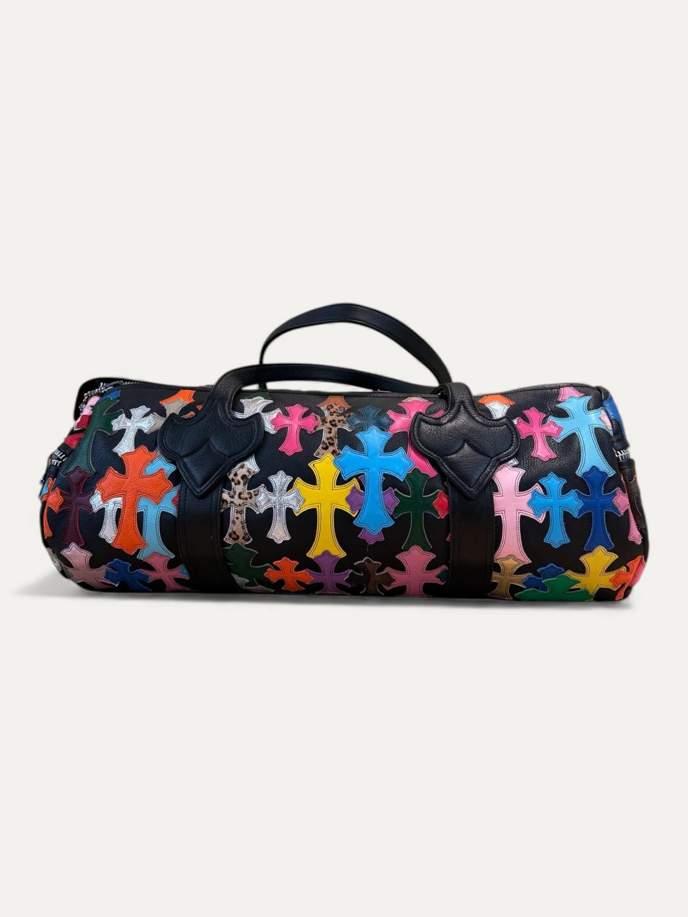 Chrome Hearts Multi Colour Cemetery Cross Patch Leather Duffle