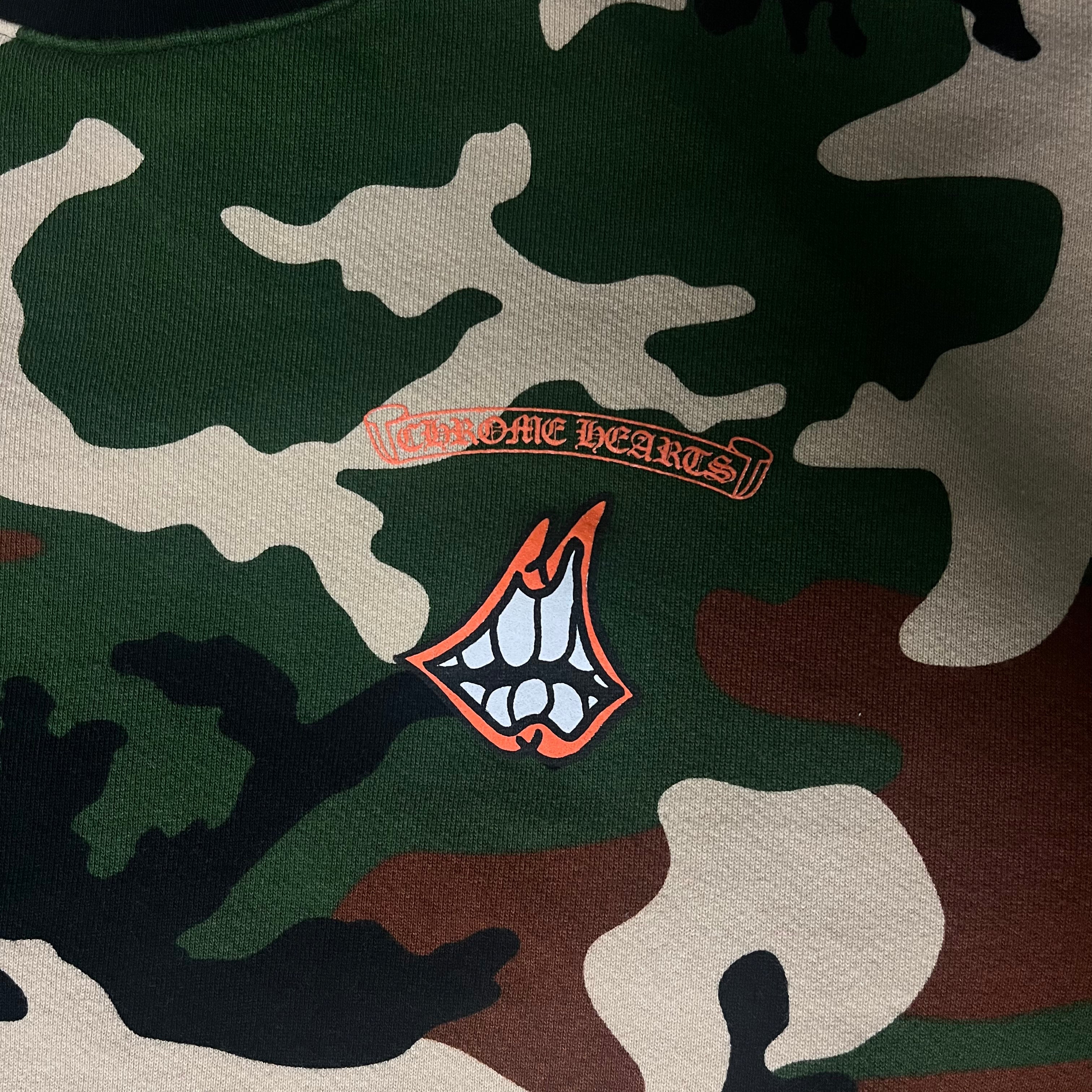 Chrome Hearts Matty Boy Camo Caution Crewneck