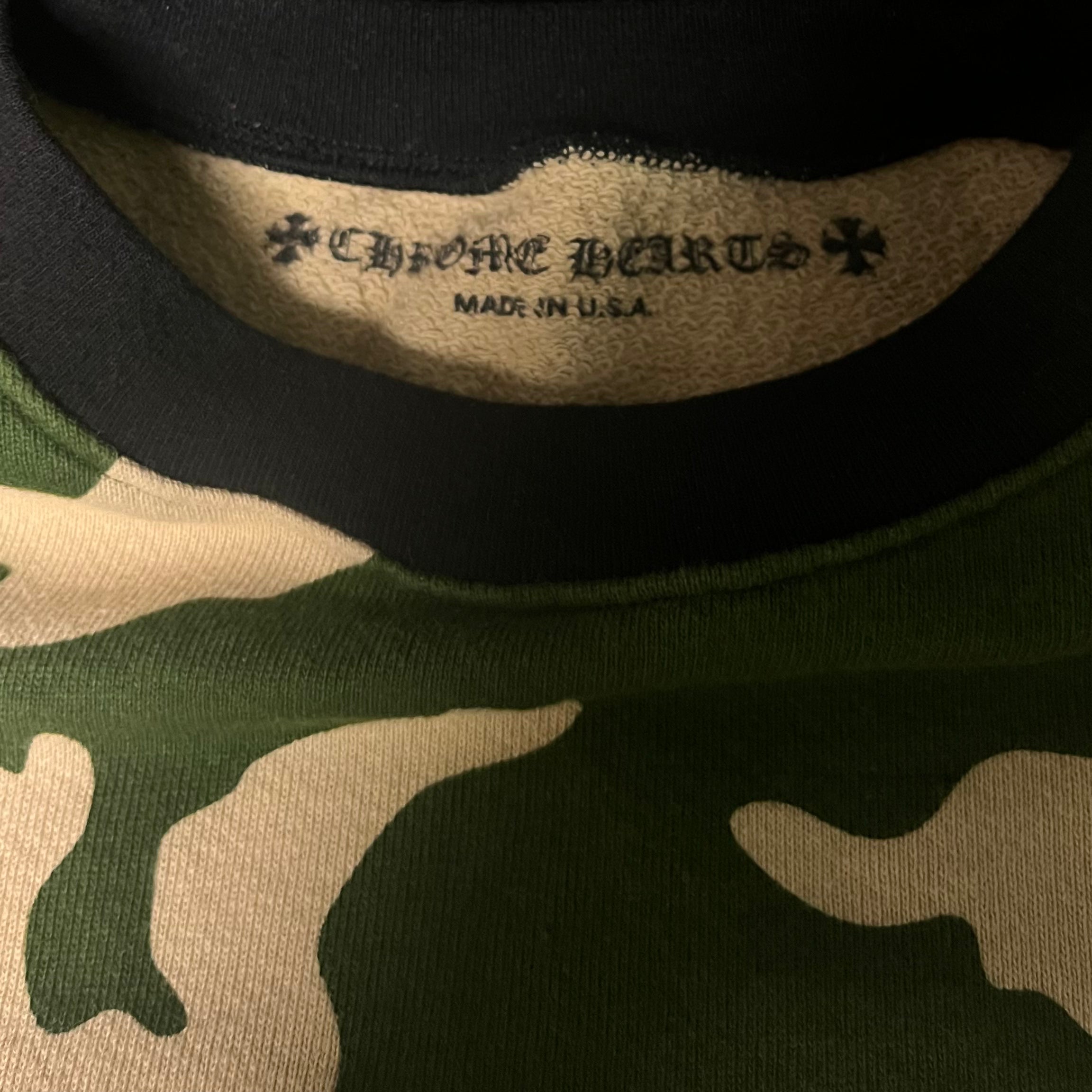 Chrome Hearts Matty Boy Camo Caution Crewneck
