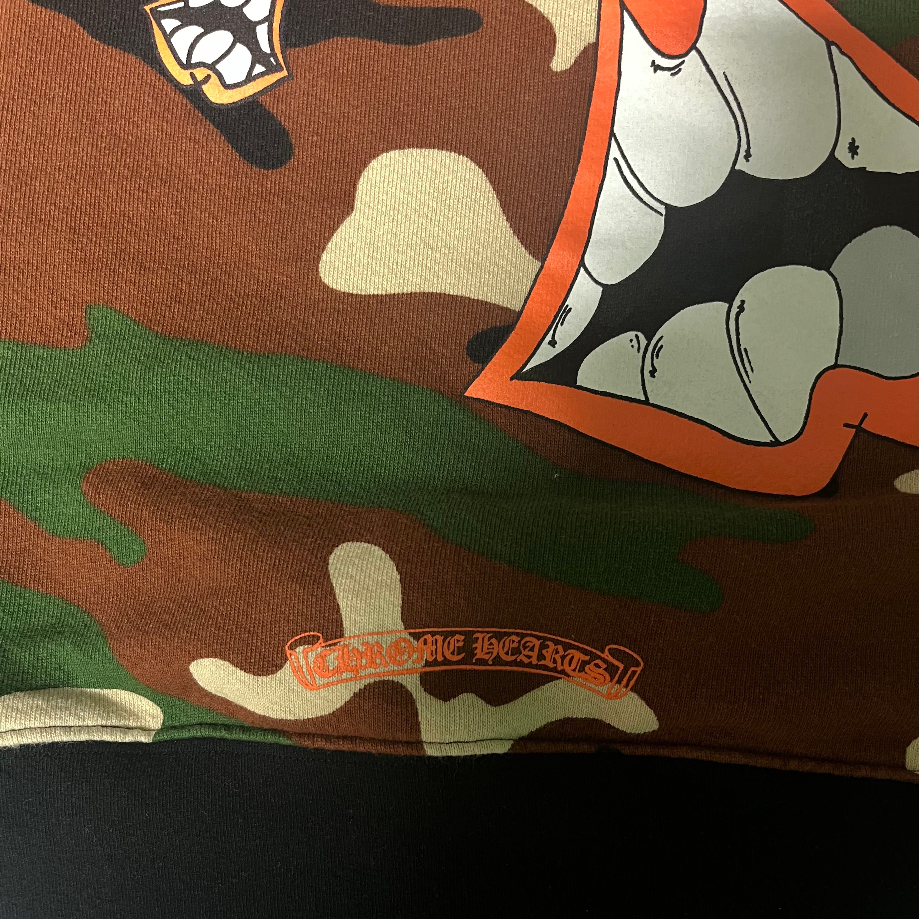 Chrome Hearts Matty Boy Camo Caution Crewneck