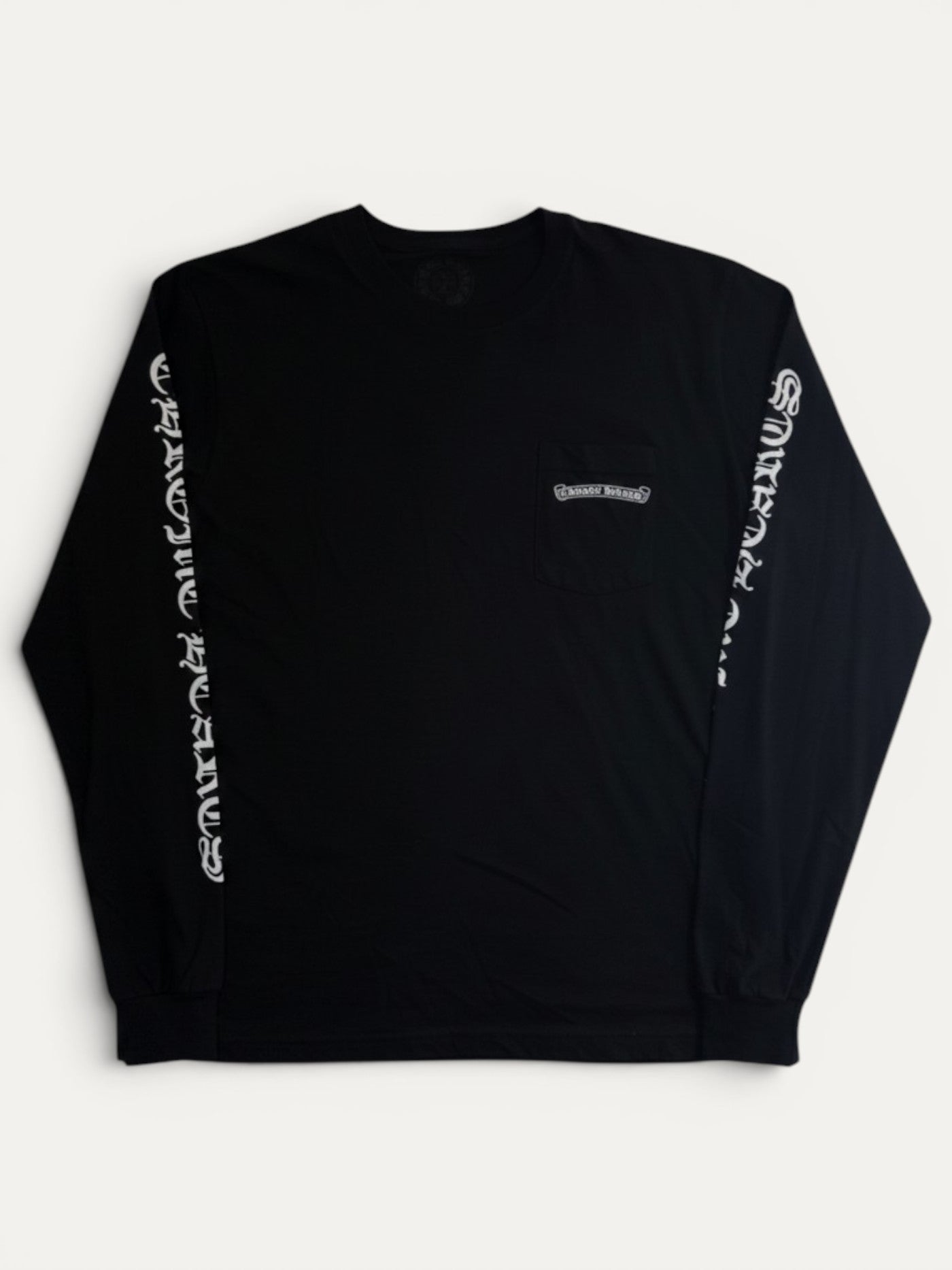 Chrome Hearts Black Scroll Logo Longsleeve