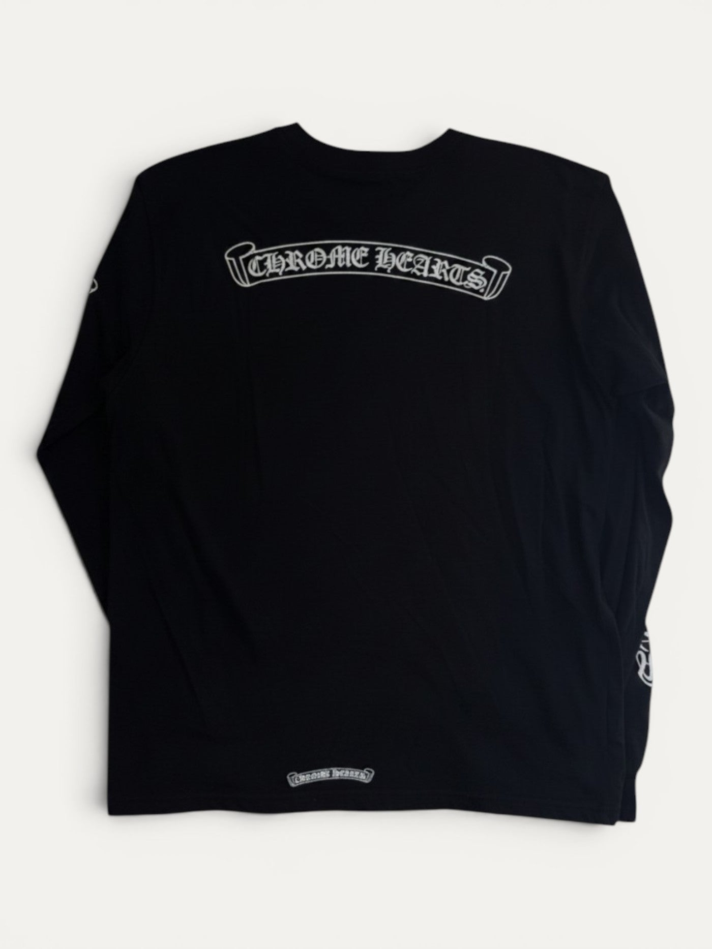 Chrome Hearts Black Scroll Logo Longsleeve