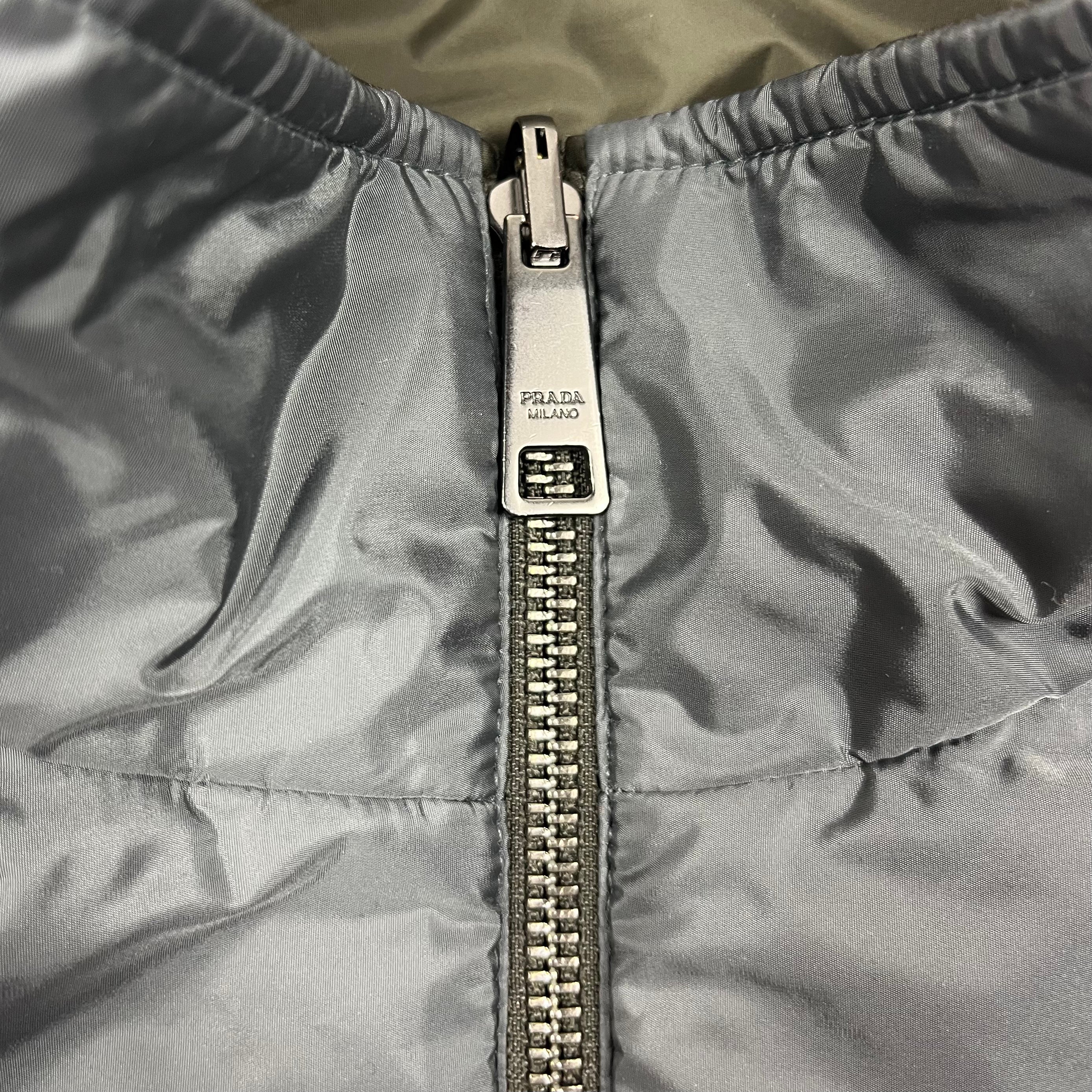 Prada Grey Brown Reversible Padded Jacket