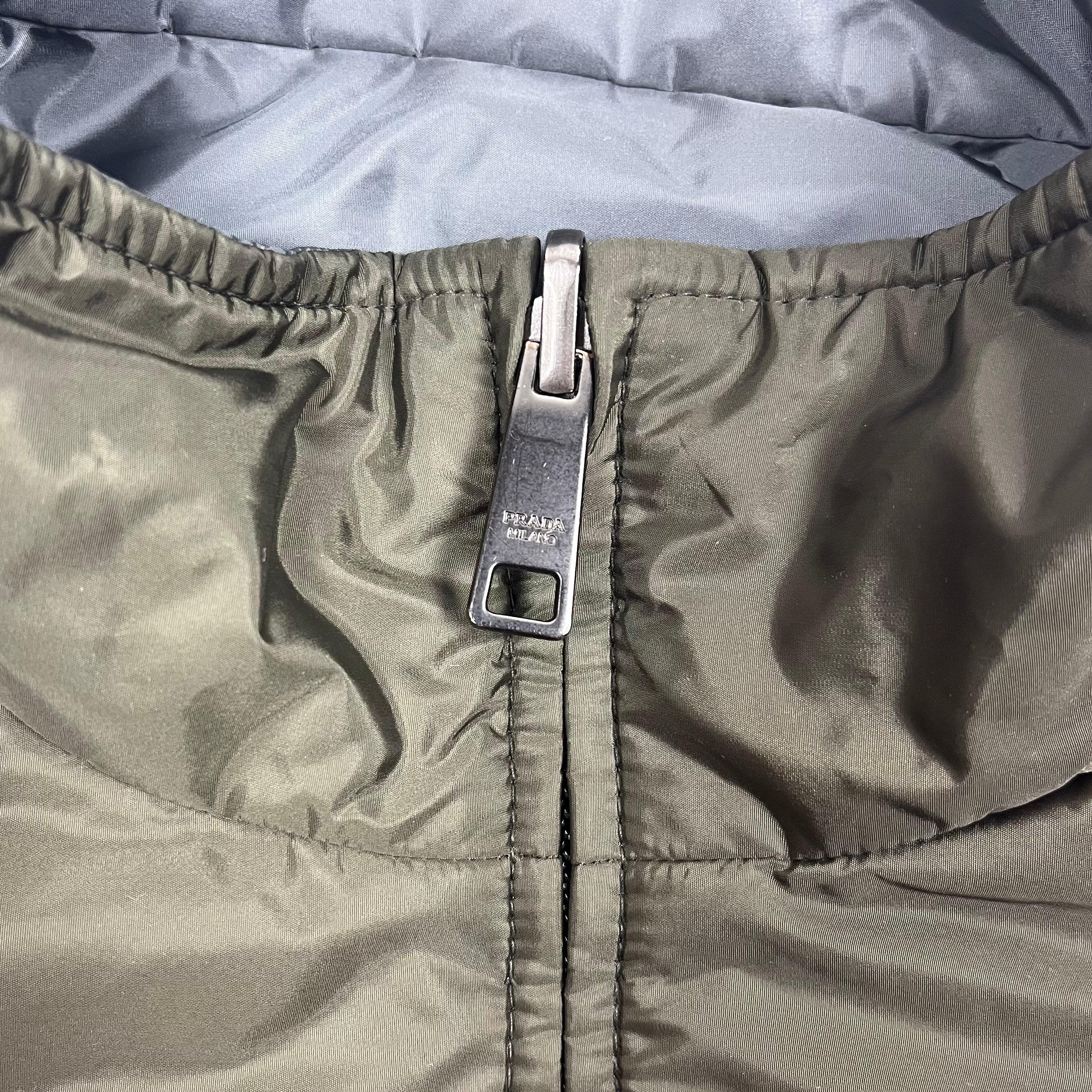 Prada Grey Brown Reversible Padded Jacket