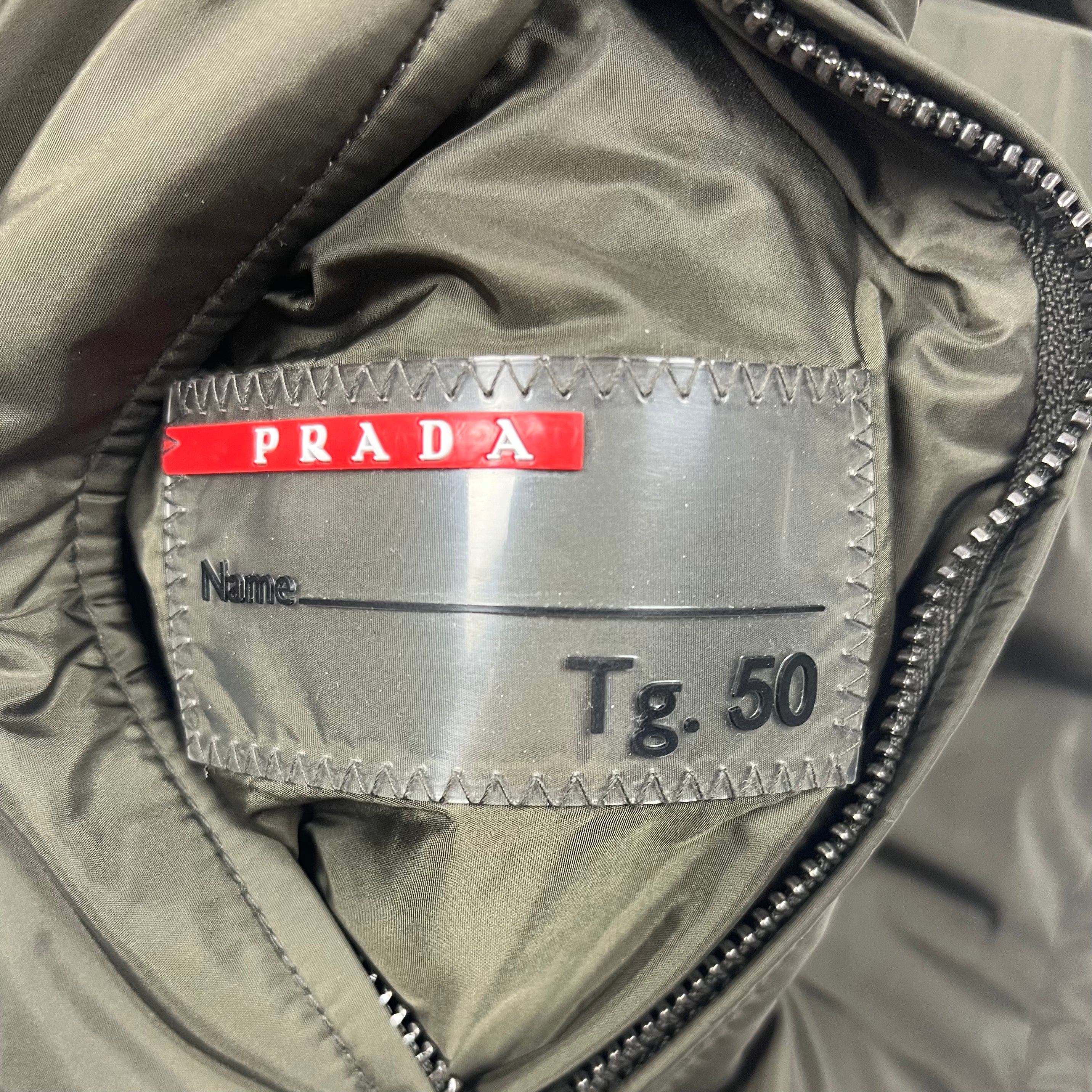 Prada Grey Brown Reversible Padded Jacket