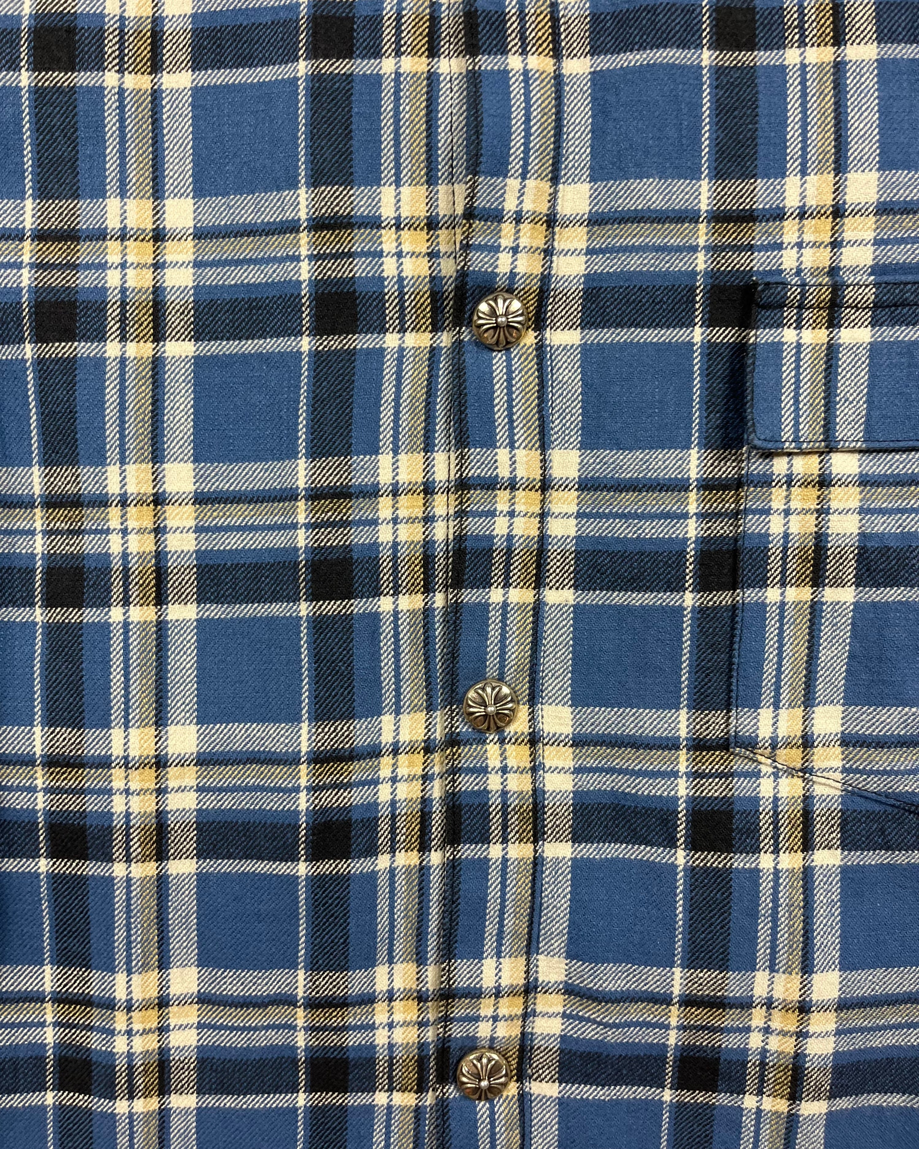 Chrome Hearts Blue Padded Flannel Jacket