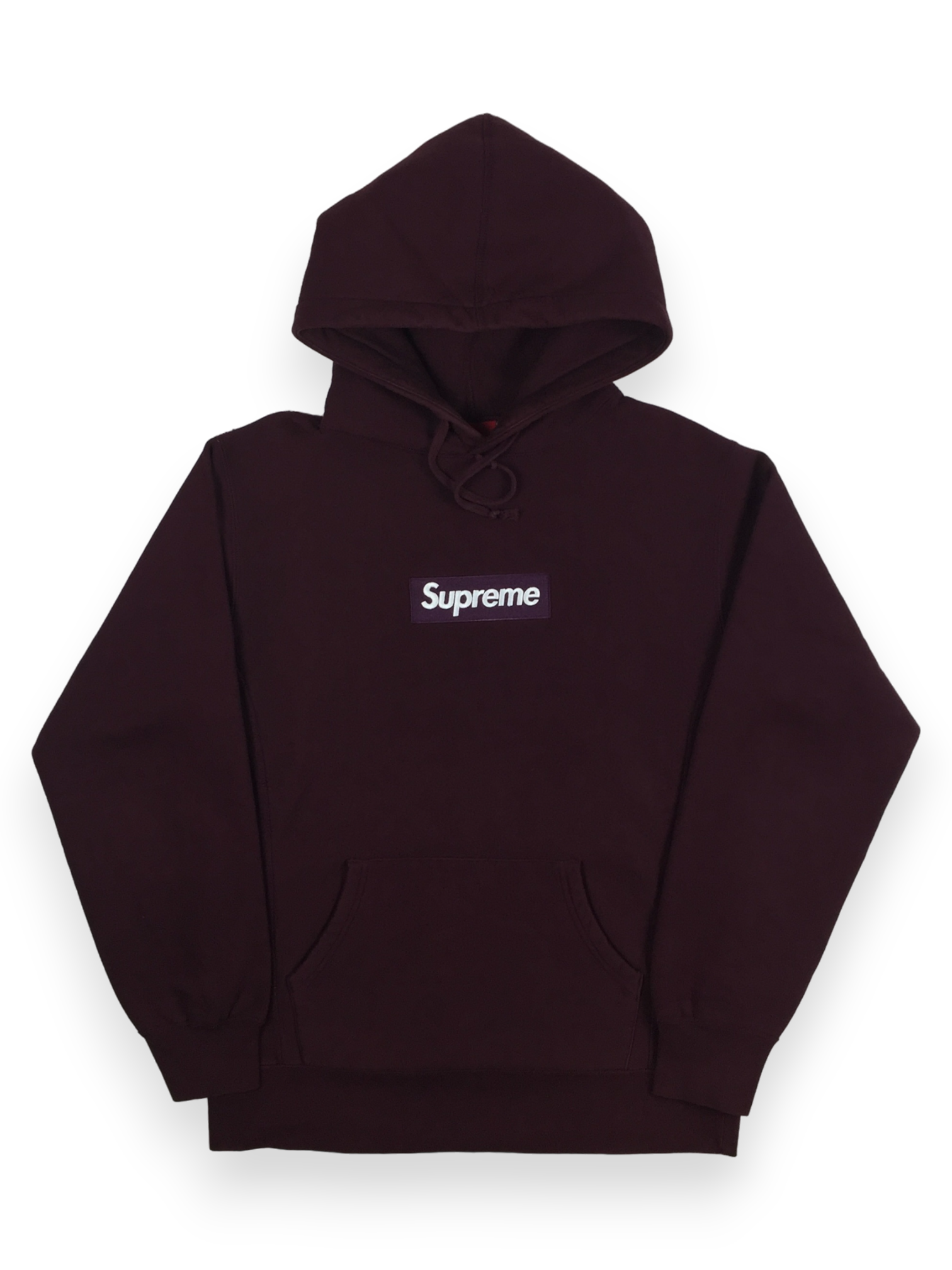 2010 Supreme Maroon Box Logo Hoodie