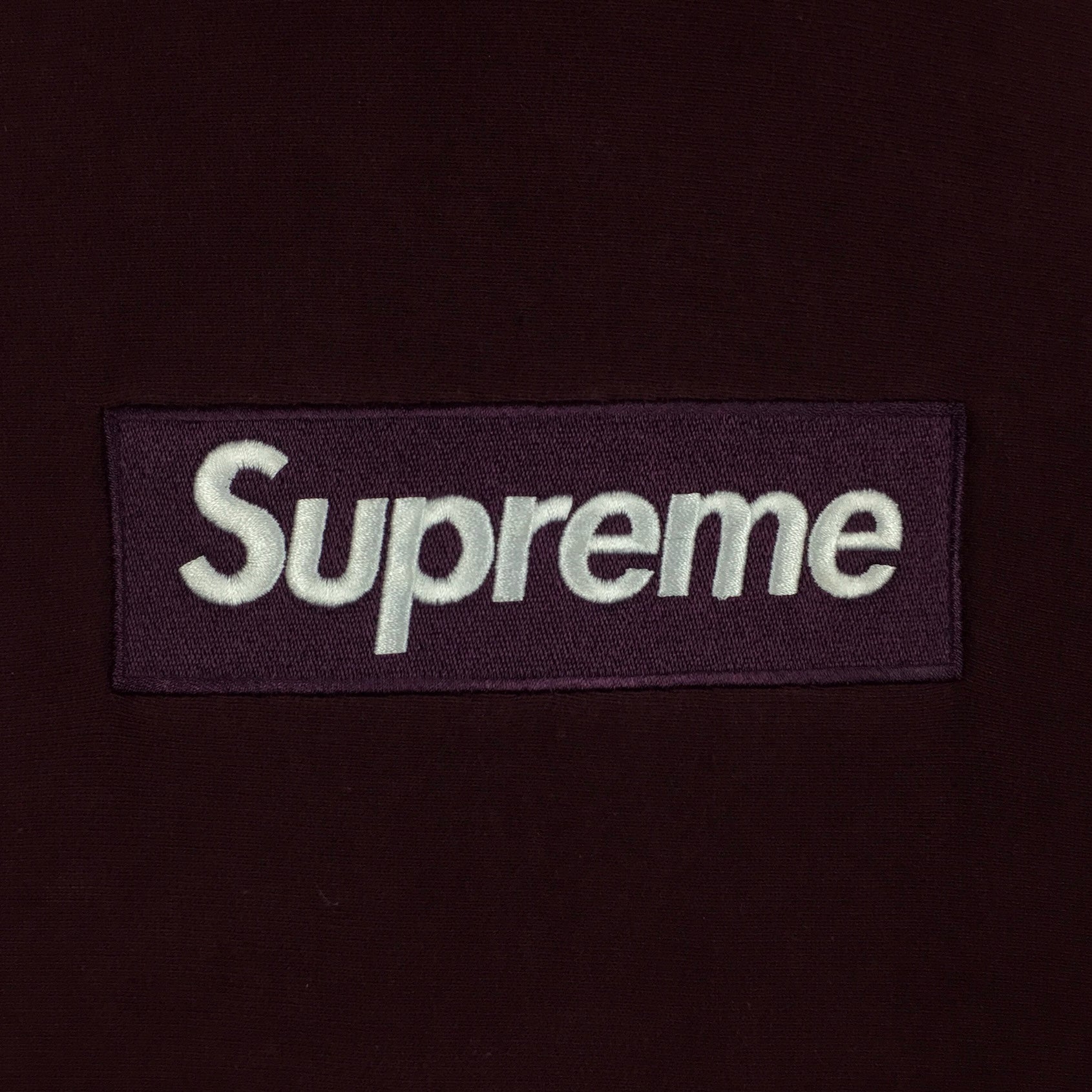 2010 Supreme Maroon Box Logo Hoodie