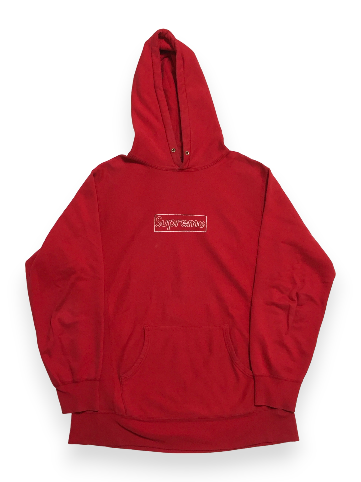 2011 Supreme KAWS Red Box Logo Hoodie