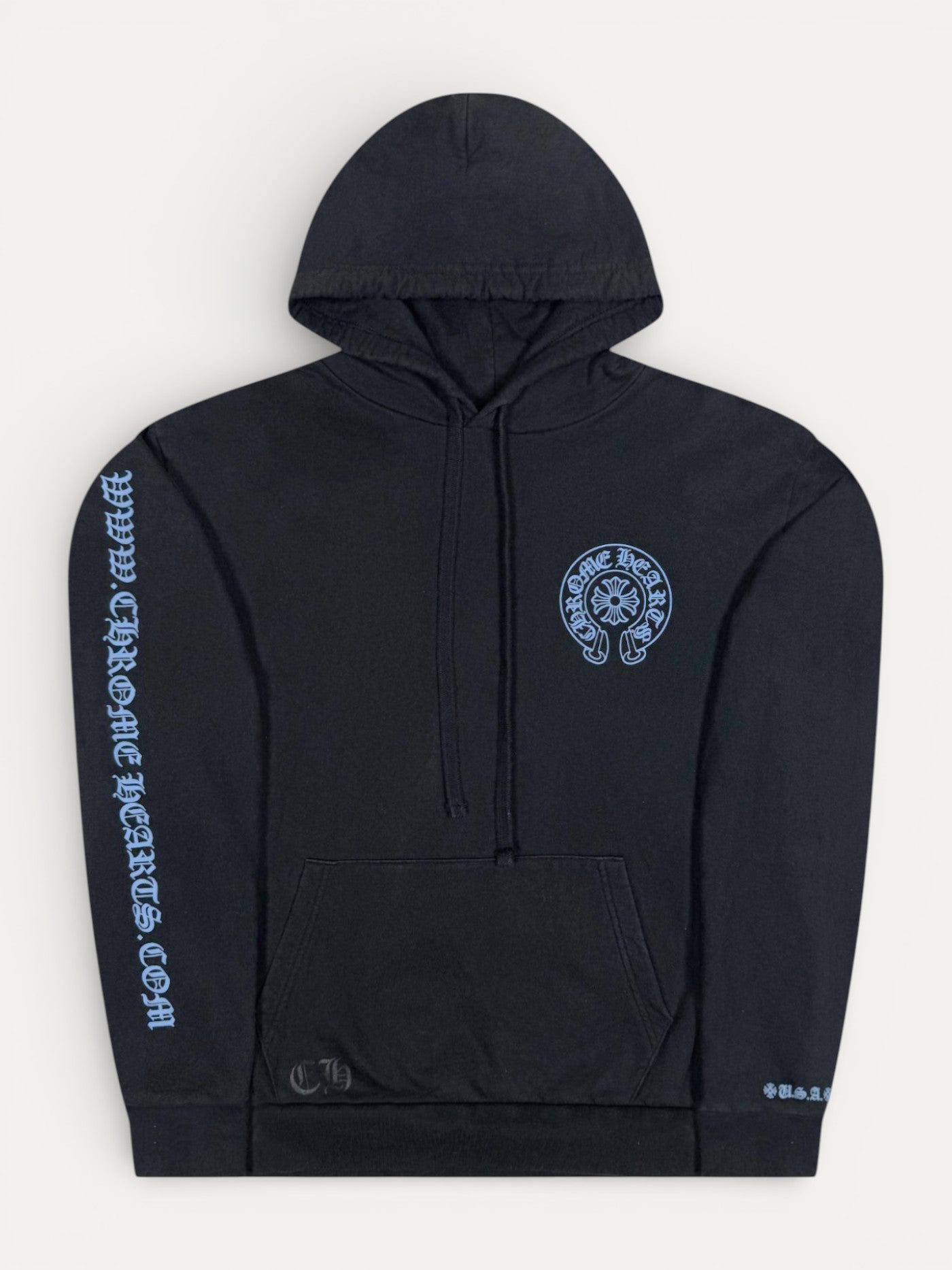 Chrome Hearts Online Exclusive Black Blue Hoodie
