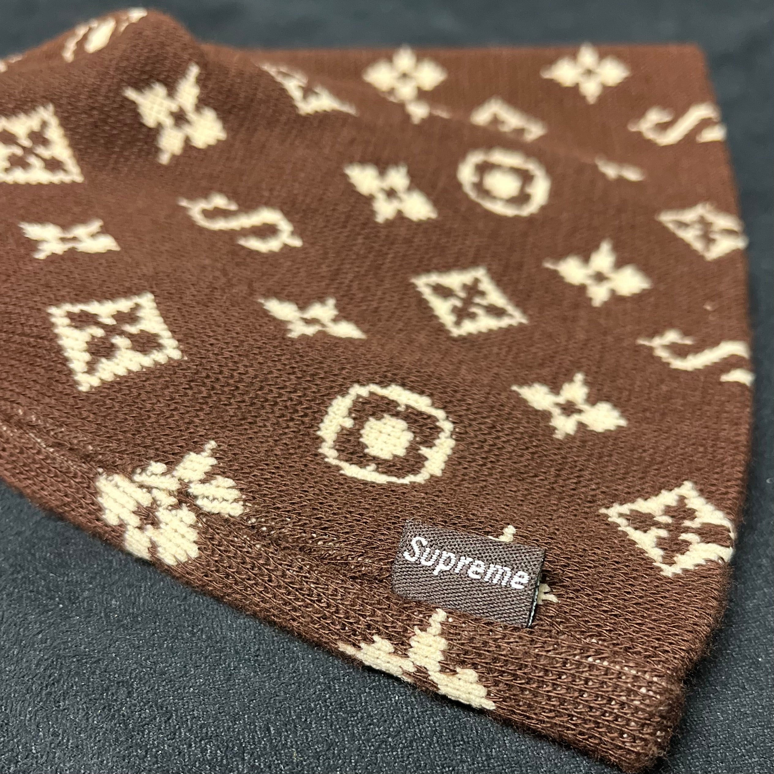 2000 Supreme LV Monogram Brown Beanie
