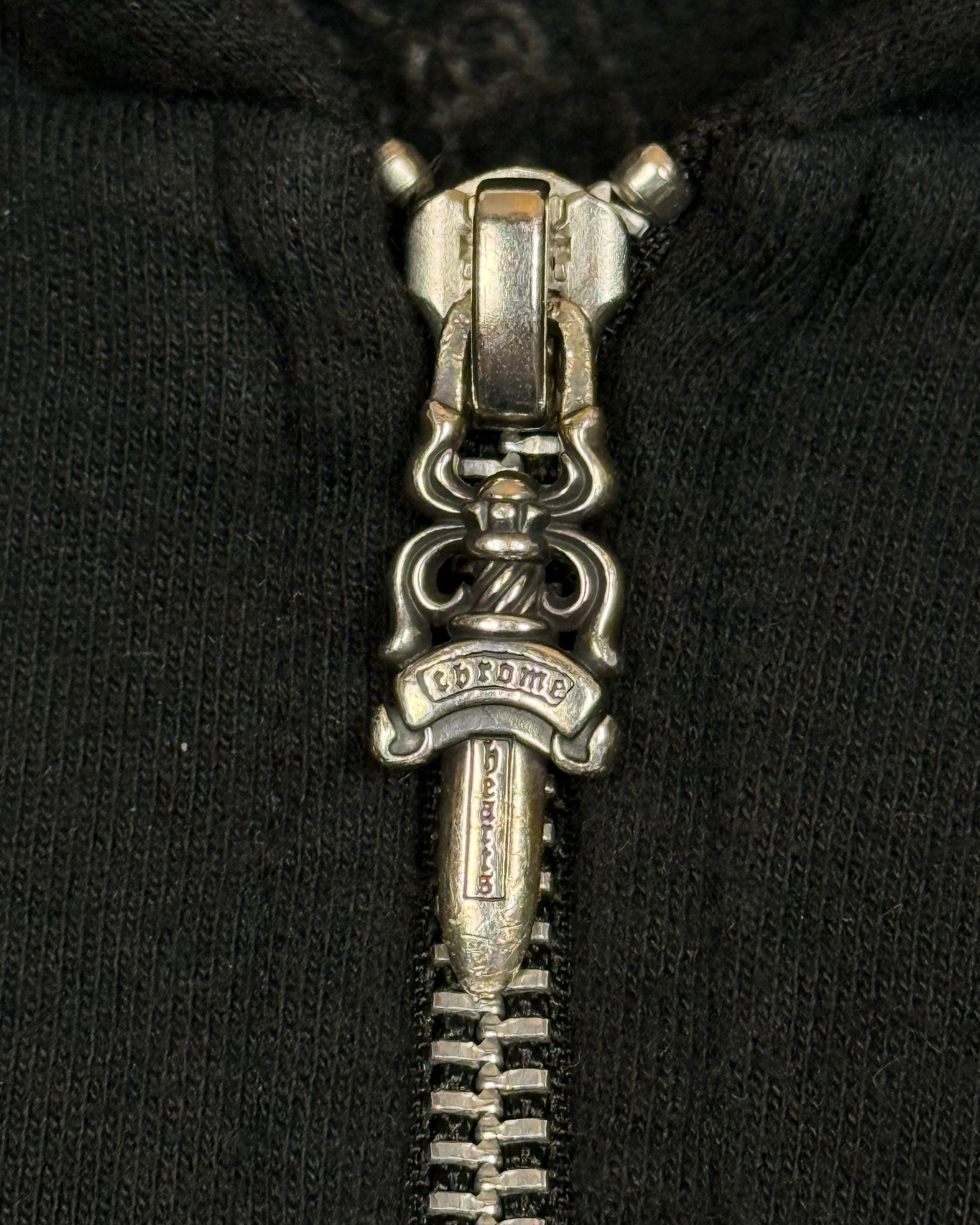 Chrome Hearts Malibu Exclusive Black Horseshoe Zip Up Hoodie