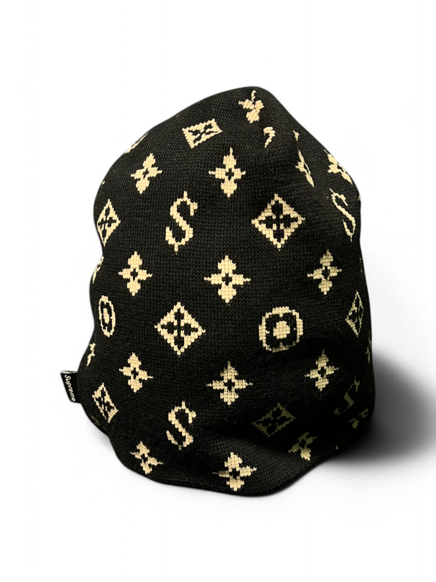 2000 Supreme LV Monogram Black Beanie