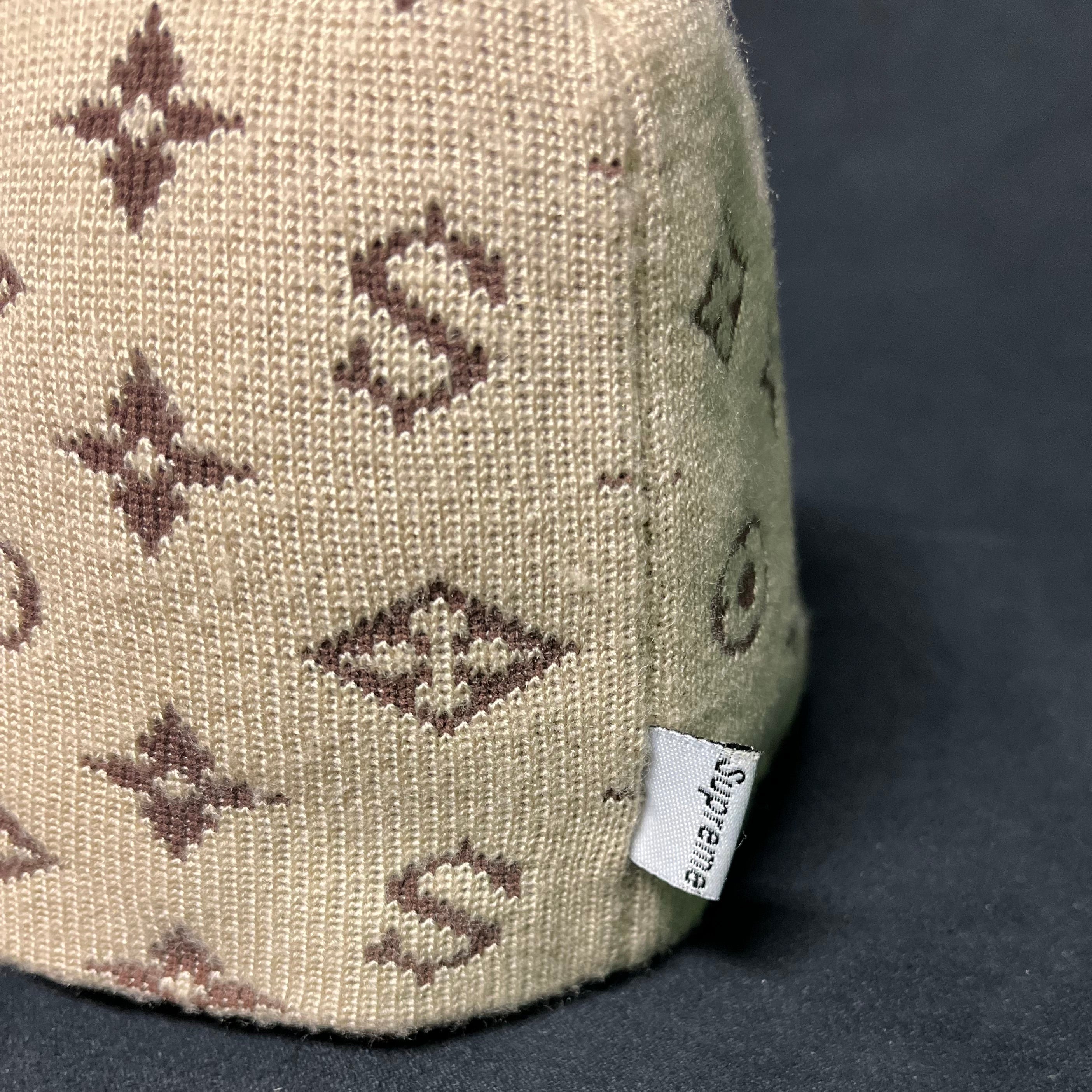 2000 Supreme LV Monogram Tan Beanie