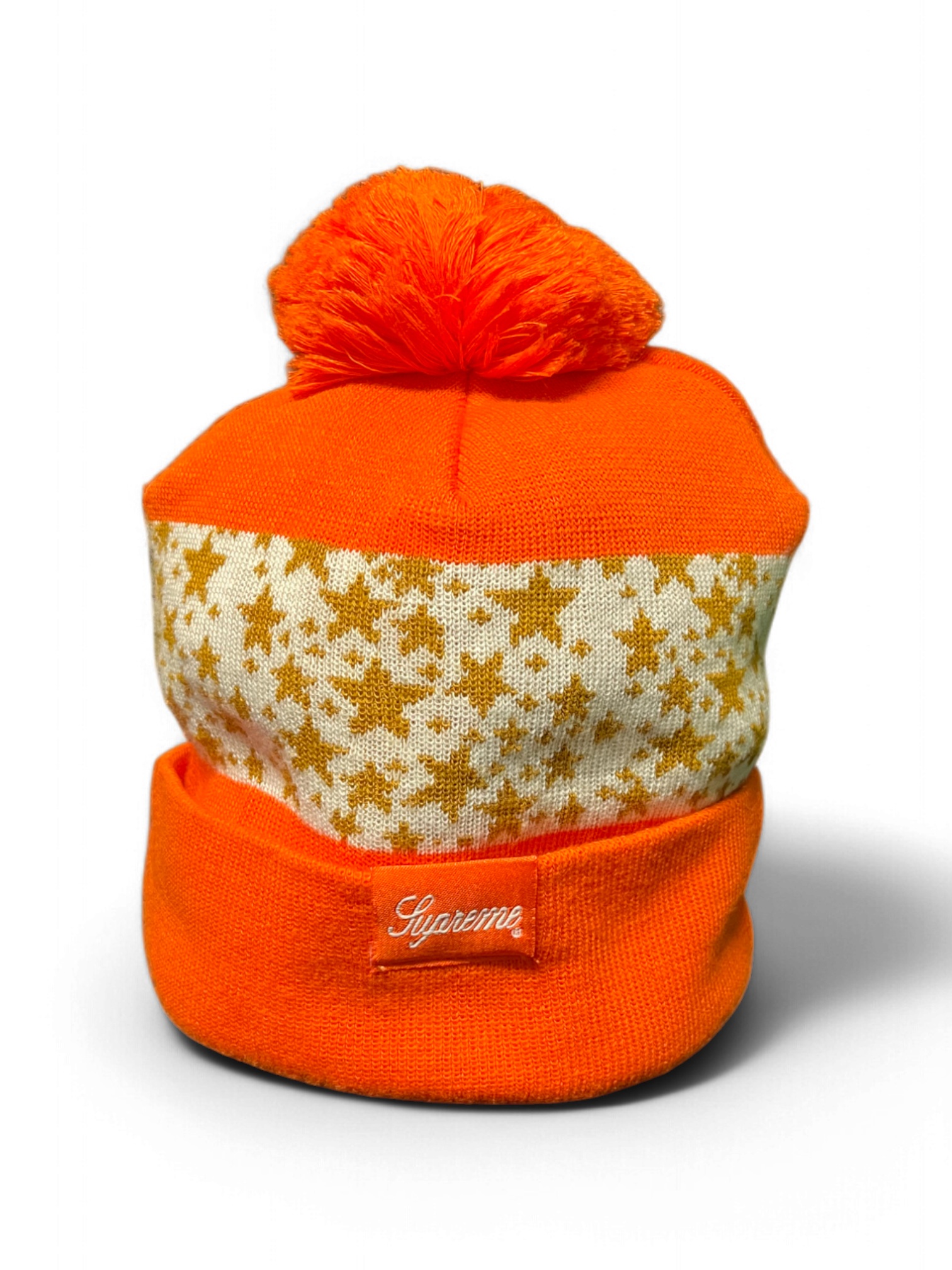 2003 Supreme x Nike SB Orange Stars Beanie