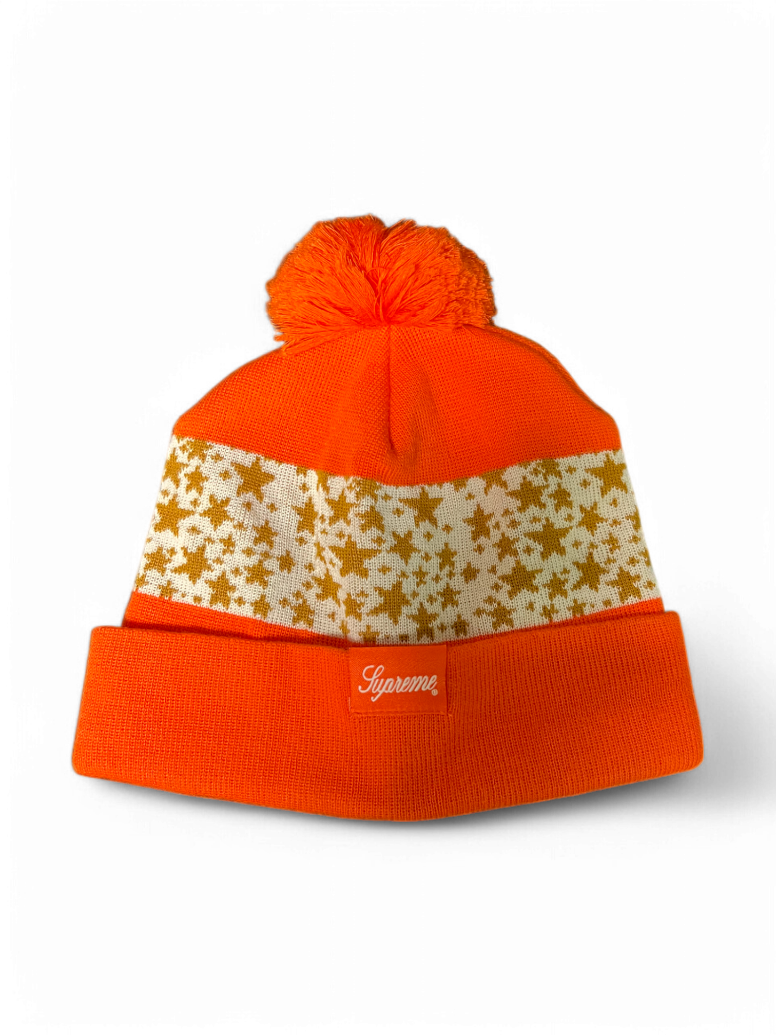 2003 Supreme x Nike SB Orange Stars Beanie