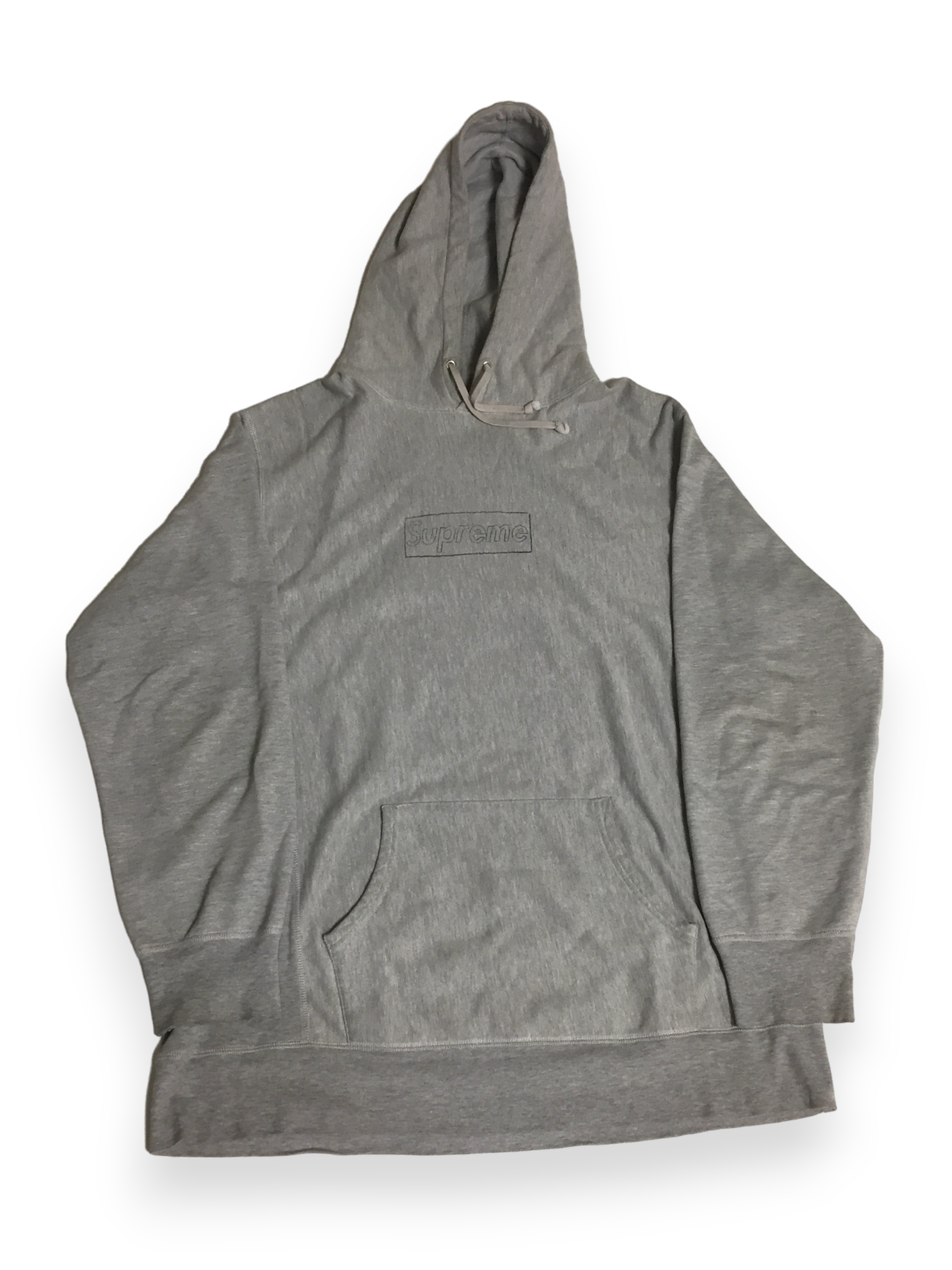 2011 Supreme KAWS Grey Box Logo Hoodie