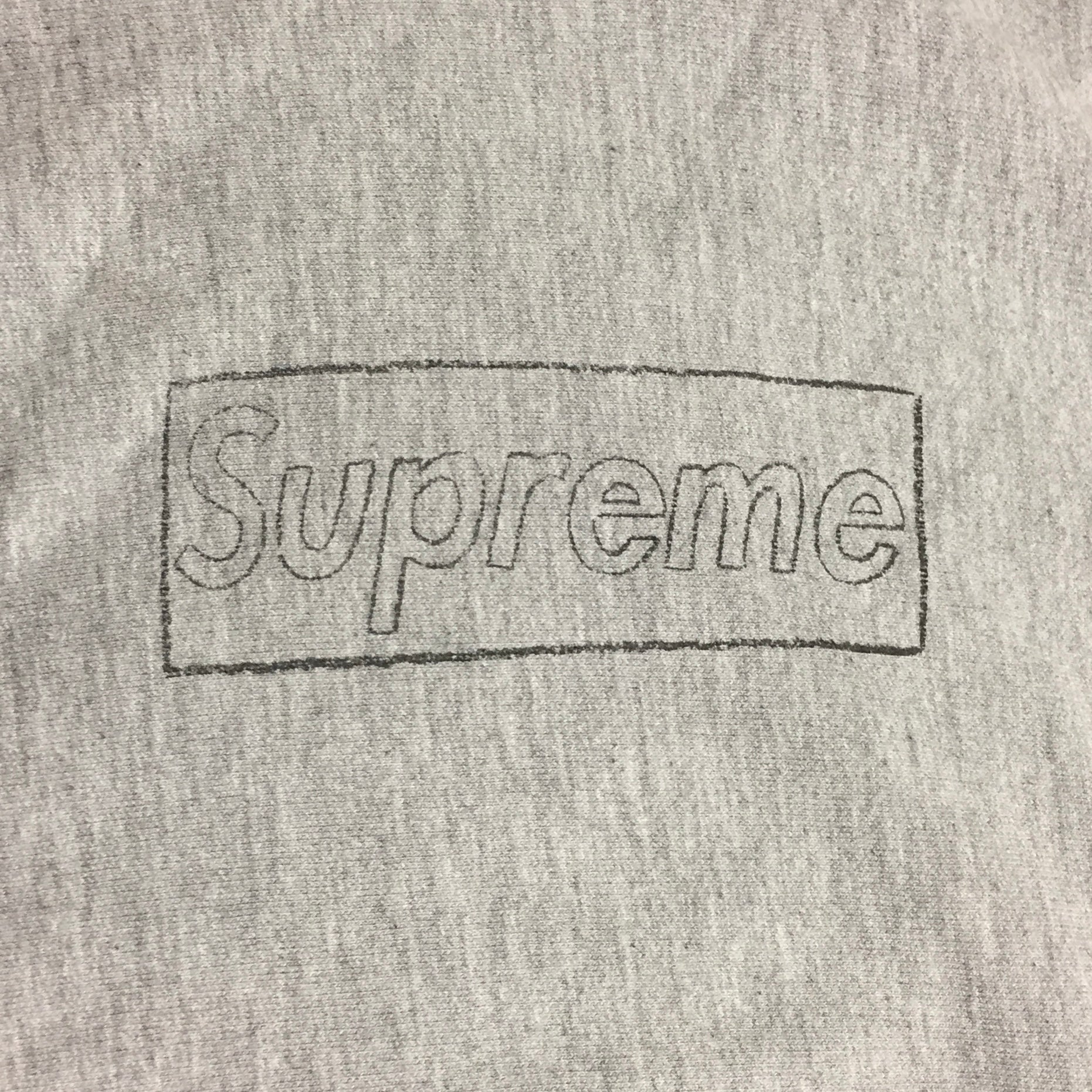 2011 Supreme KAWS Grey Box Logo Hoodie