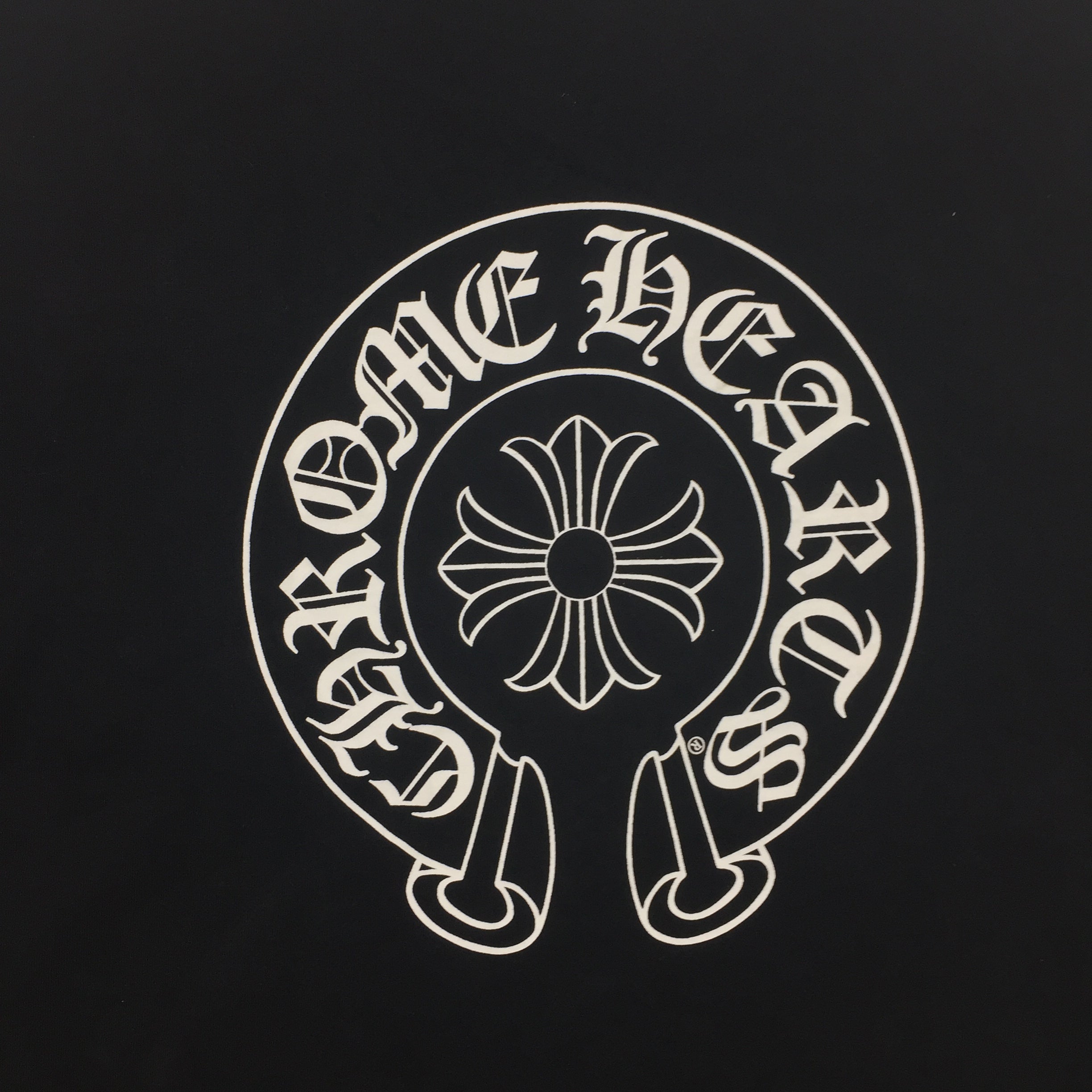 Chrome Hearts Black Horseshoe Logo Longsleeve
