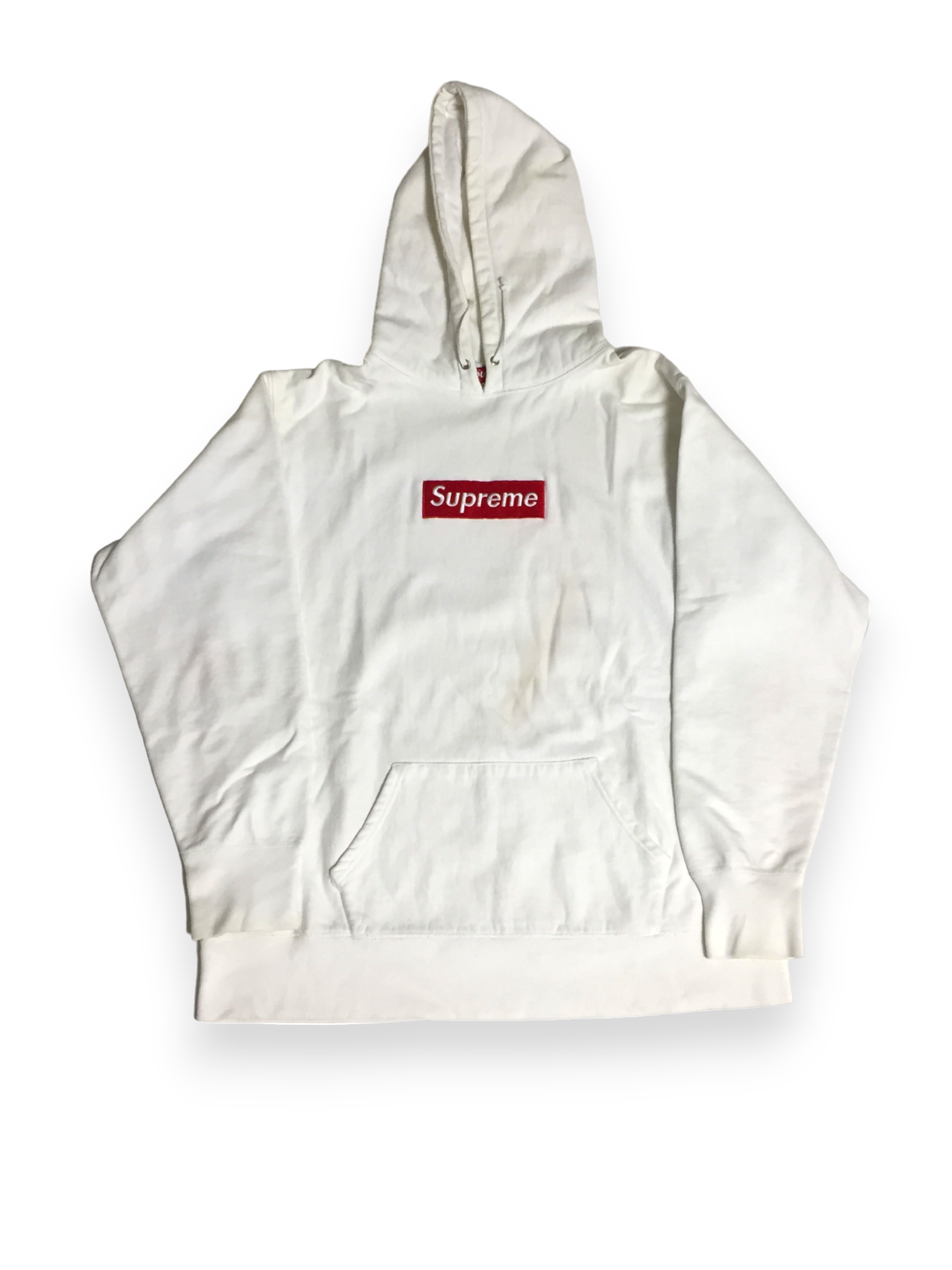 2006 Supreme Red White Box Logo Hoodie
