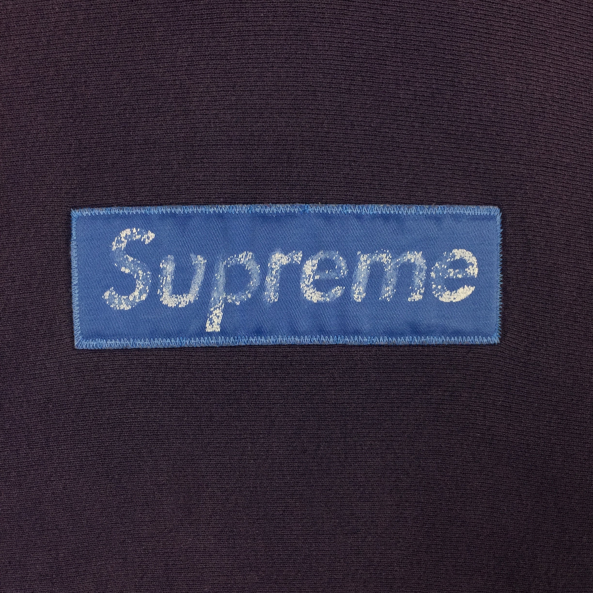 1995 Supreme Blue Nylon Box Logo Hoodie