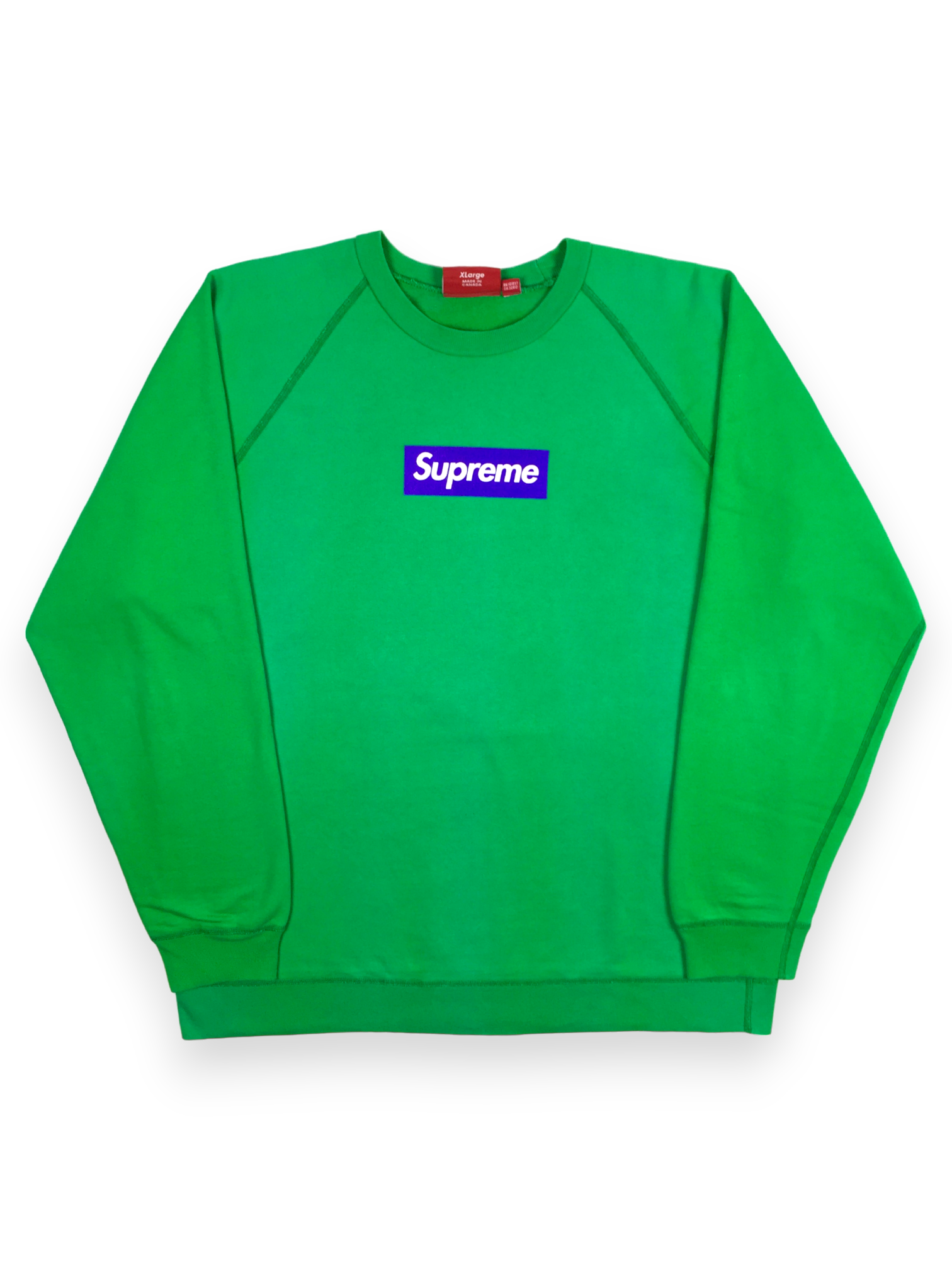2007 Supreme Screenprint Purple Green Box Logo Crewneck