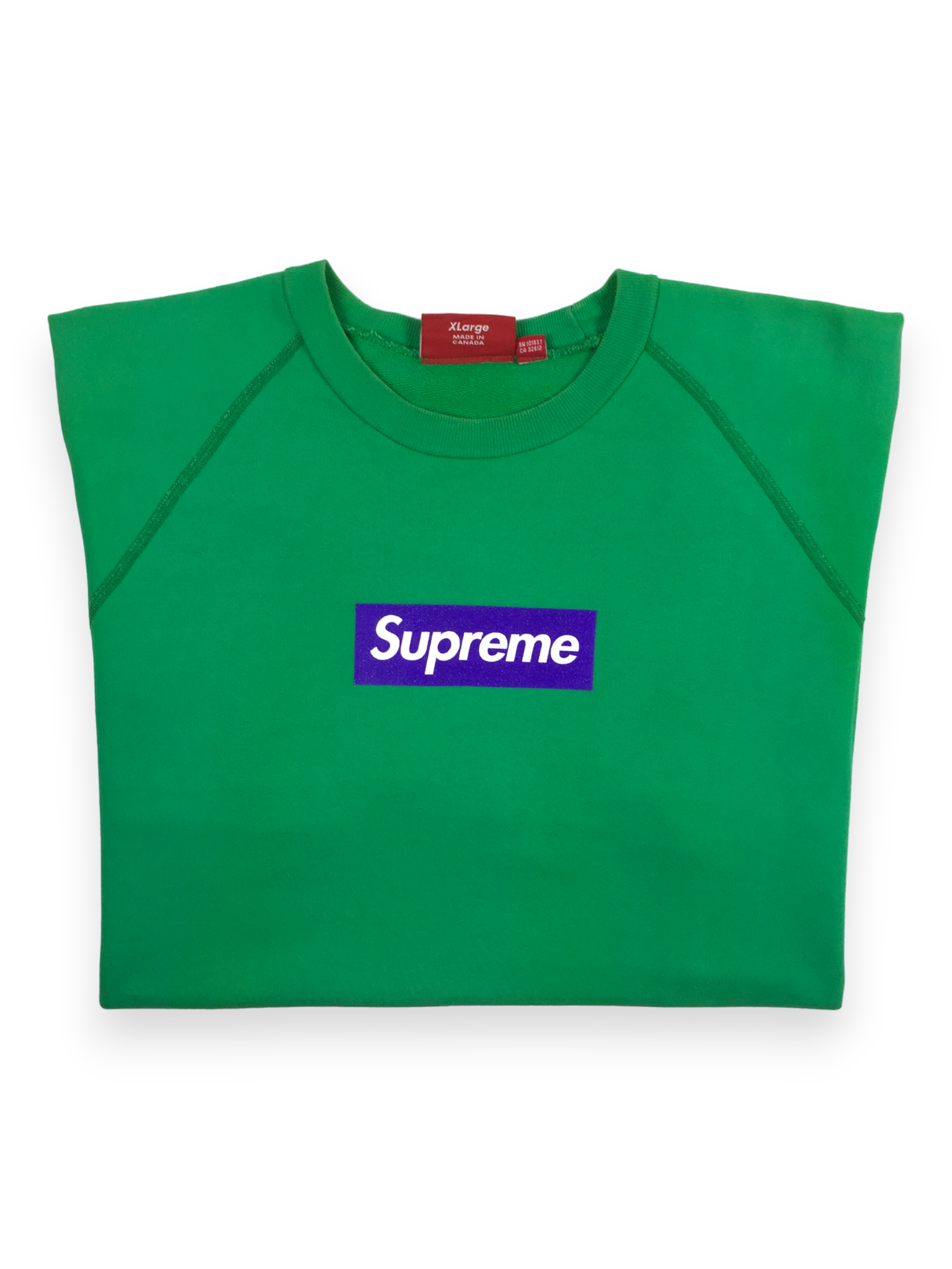 2007 Supreme Screenprint Purple Green Box Logo Crewneck