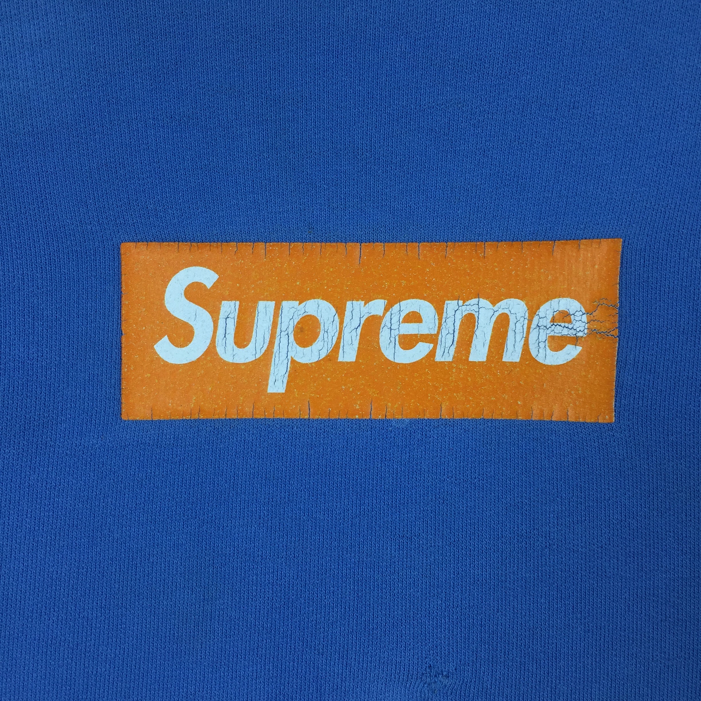 2007 Supreme Screenprint Orange Box Logo Crewneck