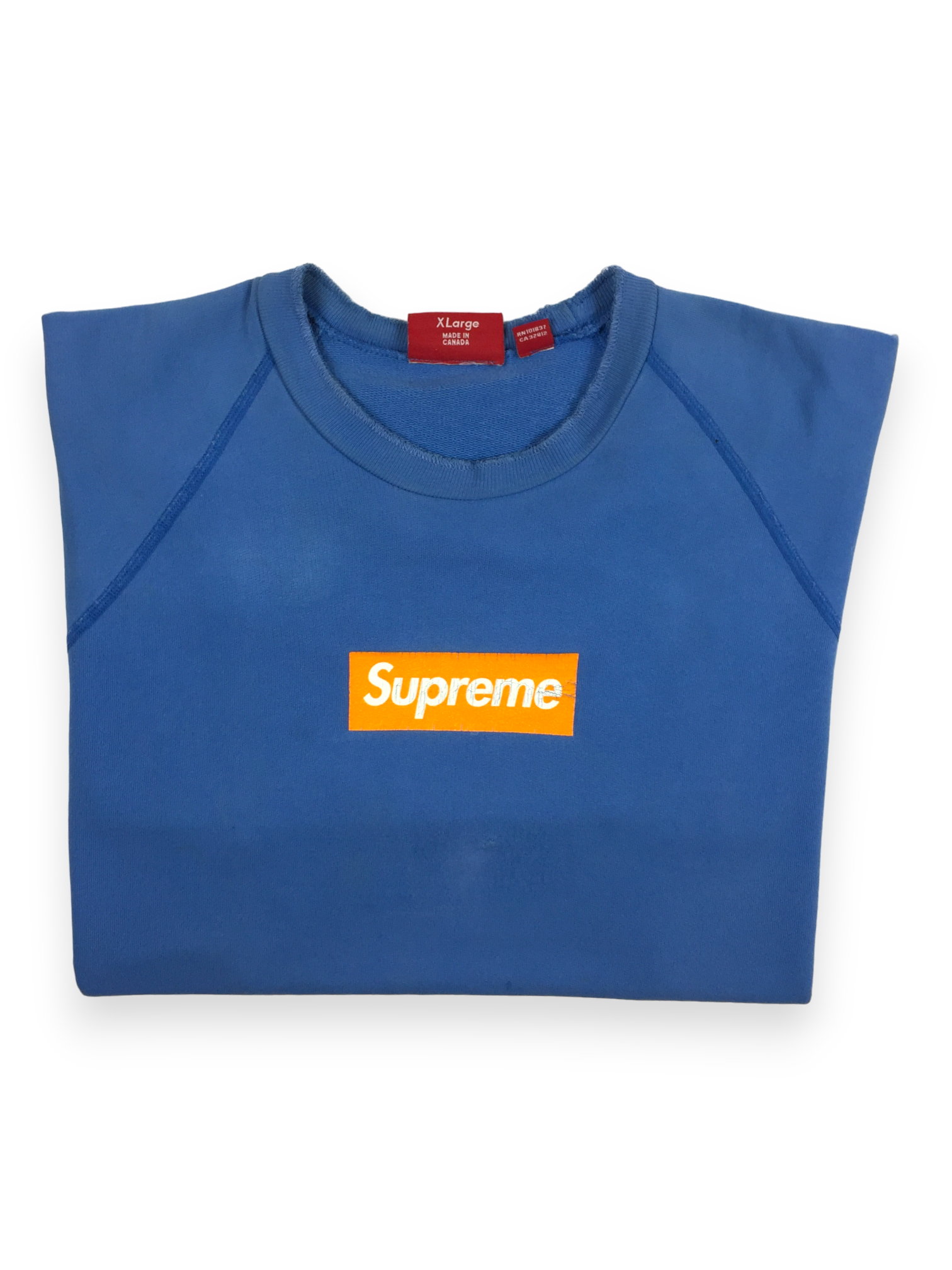 2007 Supreme Screenprint Orange Box Logo Crewneck