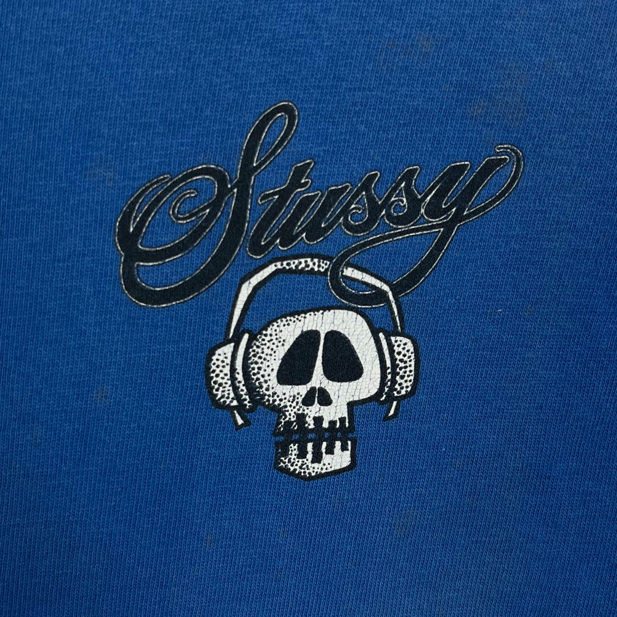 Stussy Vintage Blue Skull Logo Tee