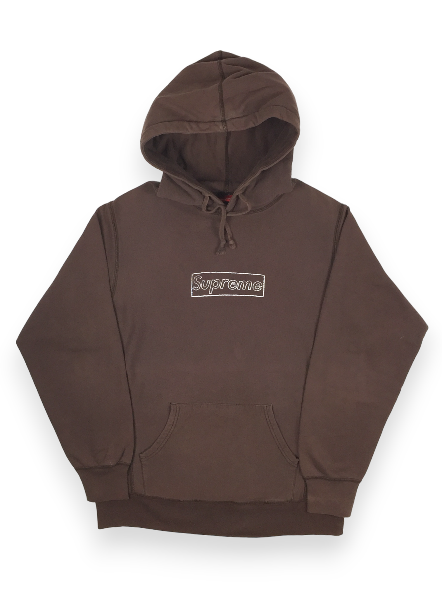 2011 Supreme KAWS Brown Box Logo Hoodie
