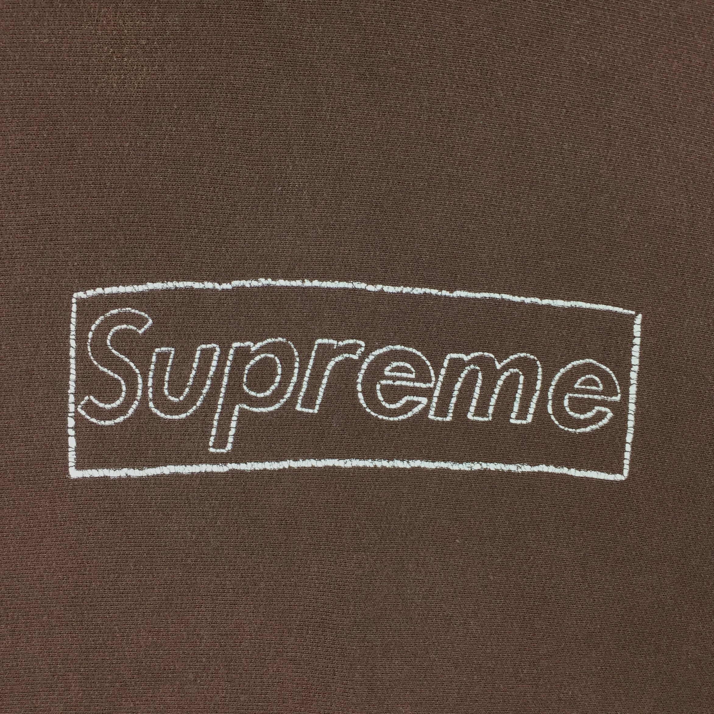 2011 Supreme KAWS Brown Box Logo Hoodie
