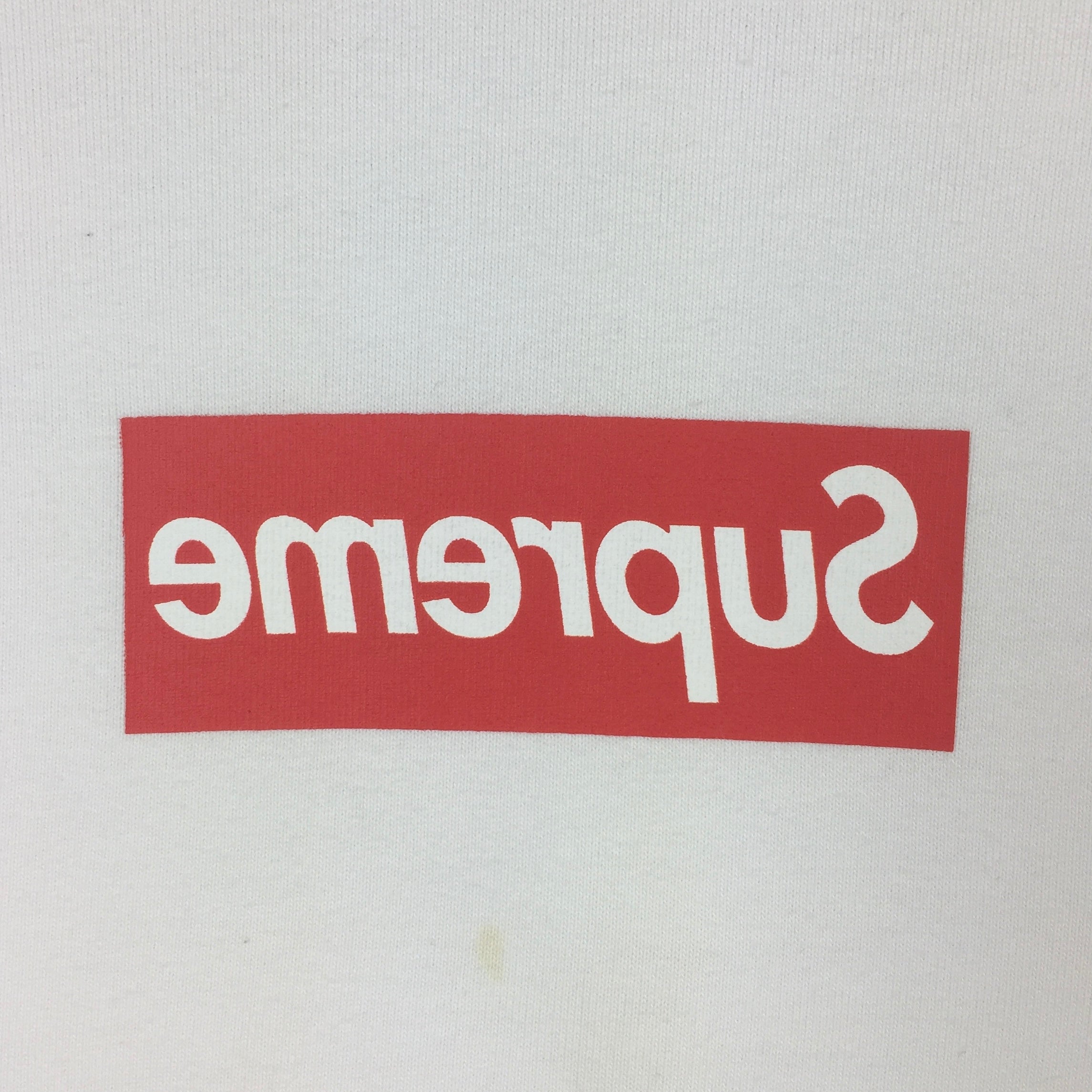 2014 Supreme x CDG Red Harold Hunter Box Logo Hoodie
