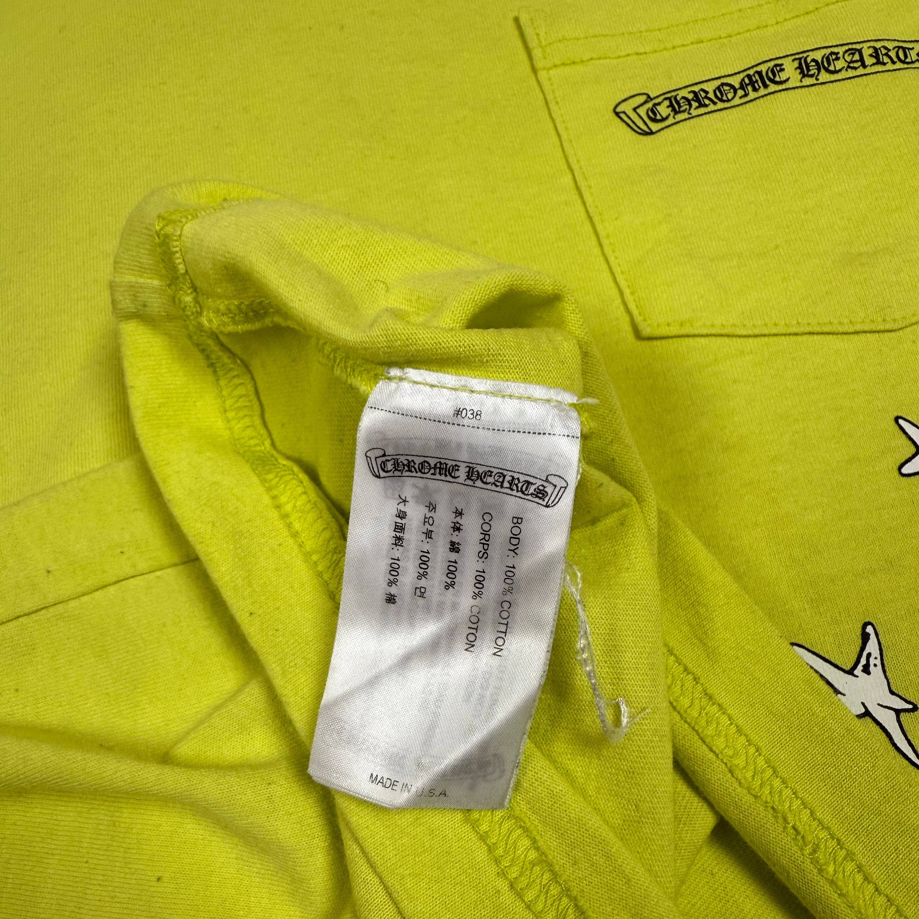 Chrome Hearts Matty Boy Lime Green Link Longsleeve