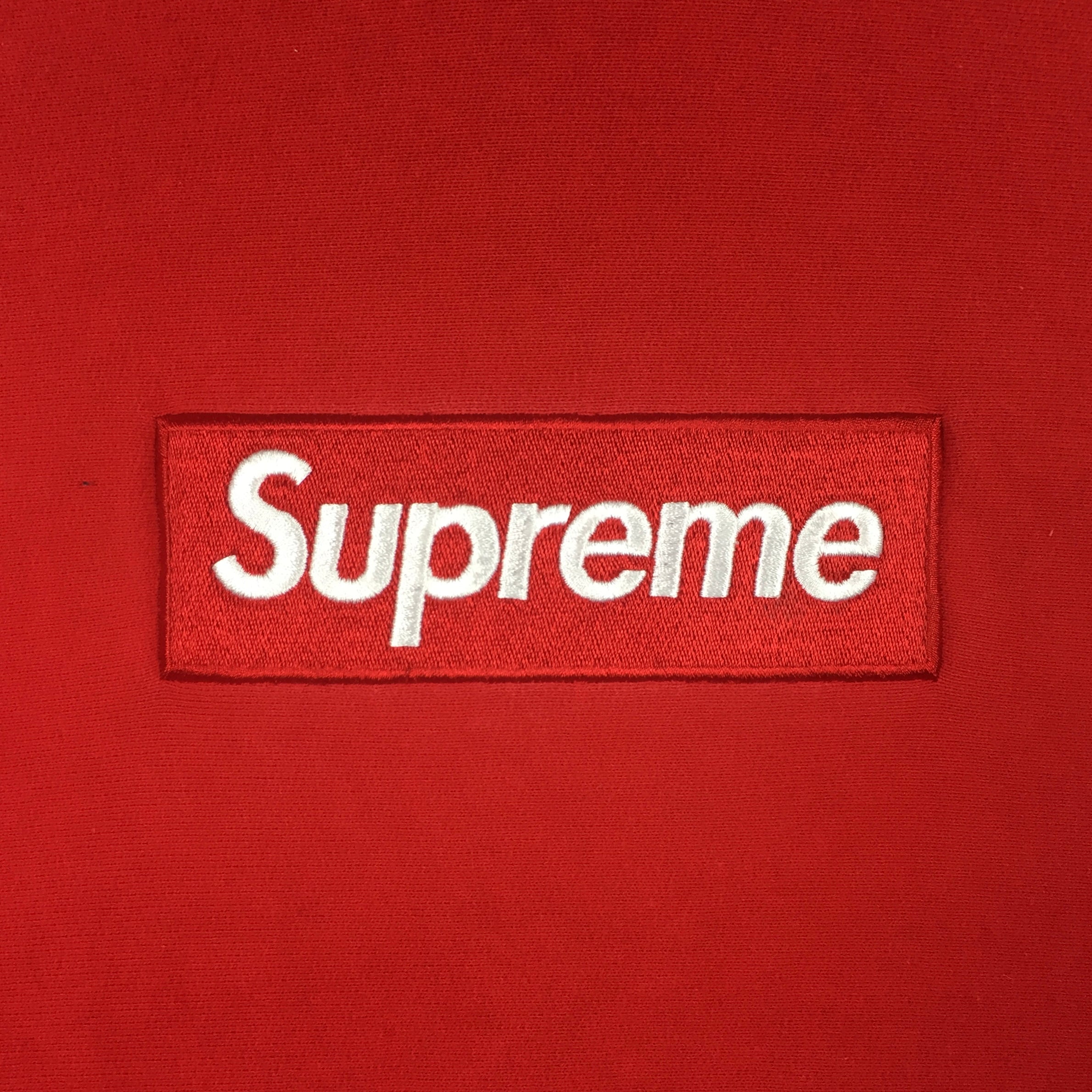 2016 Supreme Red Box Logo Hoodie
