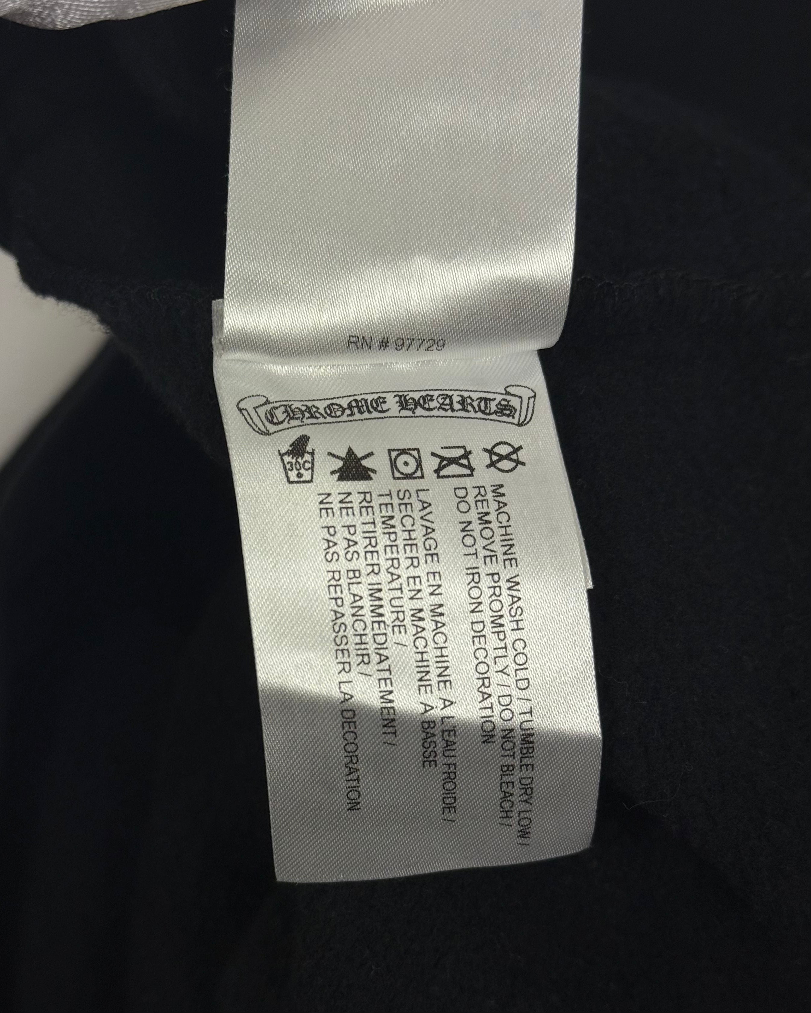 Chrome Hearts Black USA Flag Zip Up Hoodie