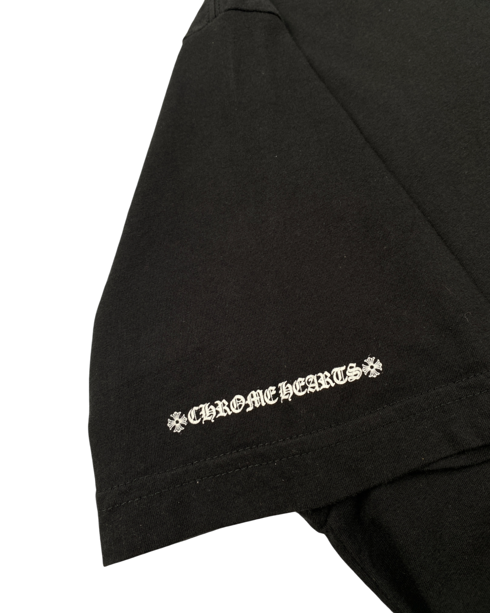 Chrome Hearts Black Dagger Scroll Logo Tee