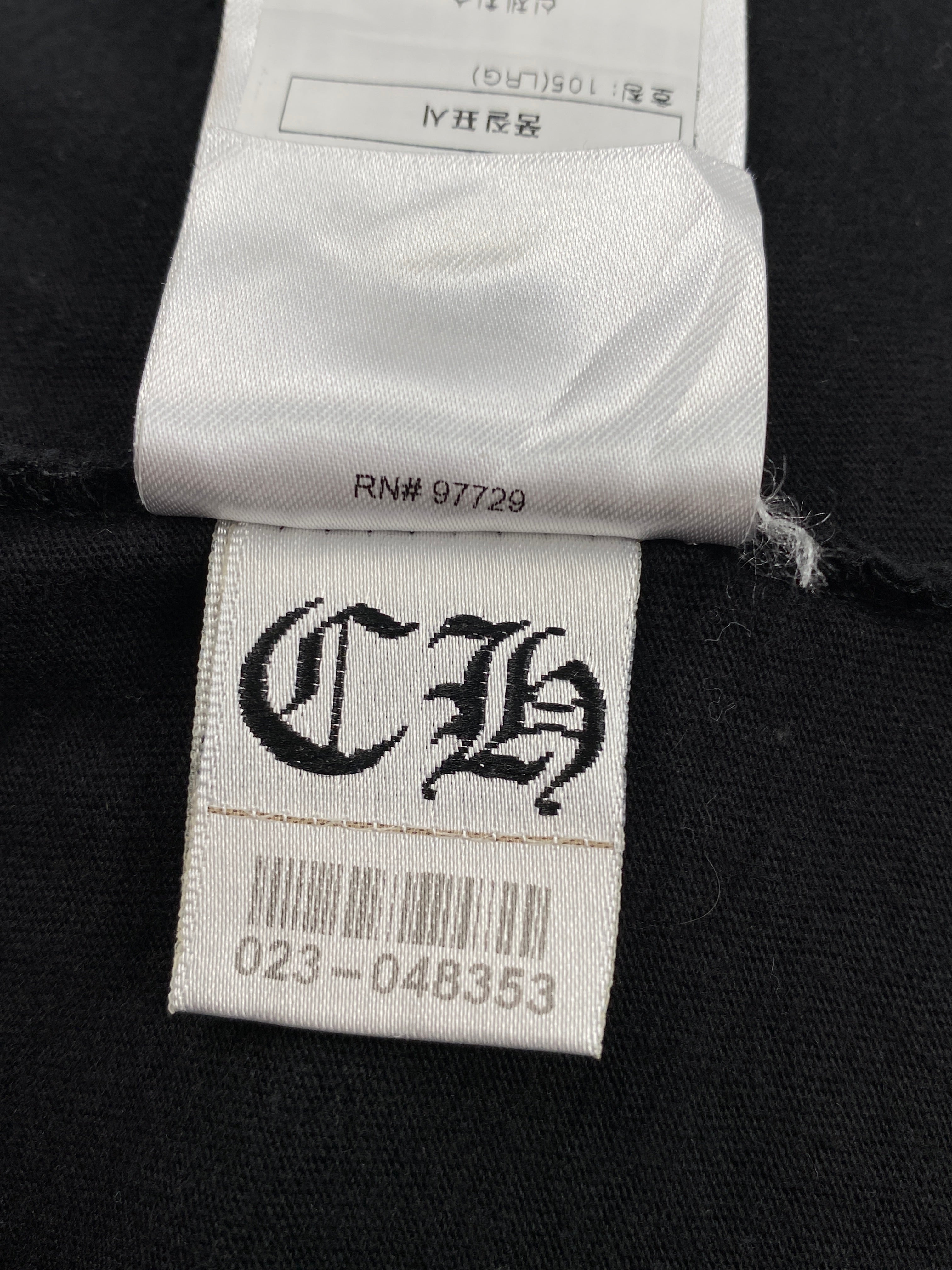 Chrome Hearts Black Dagger Scroll Logo Tee