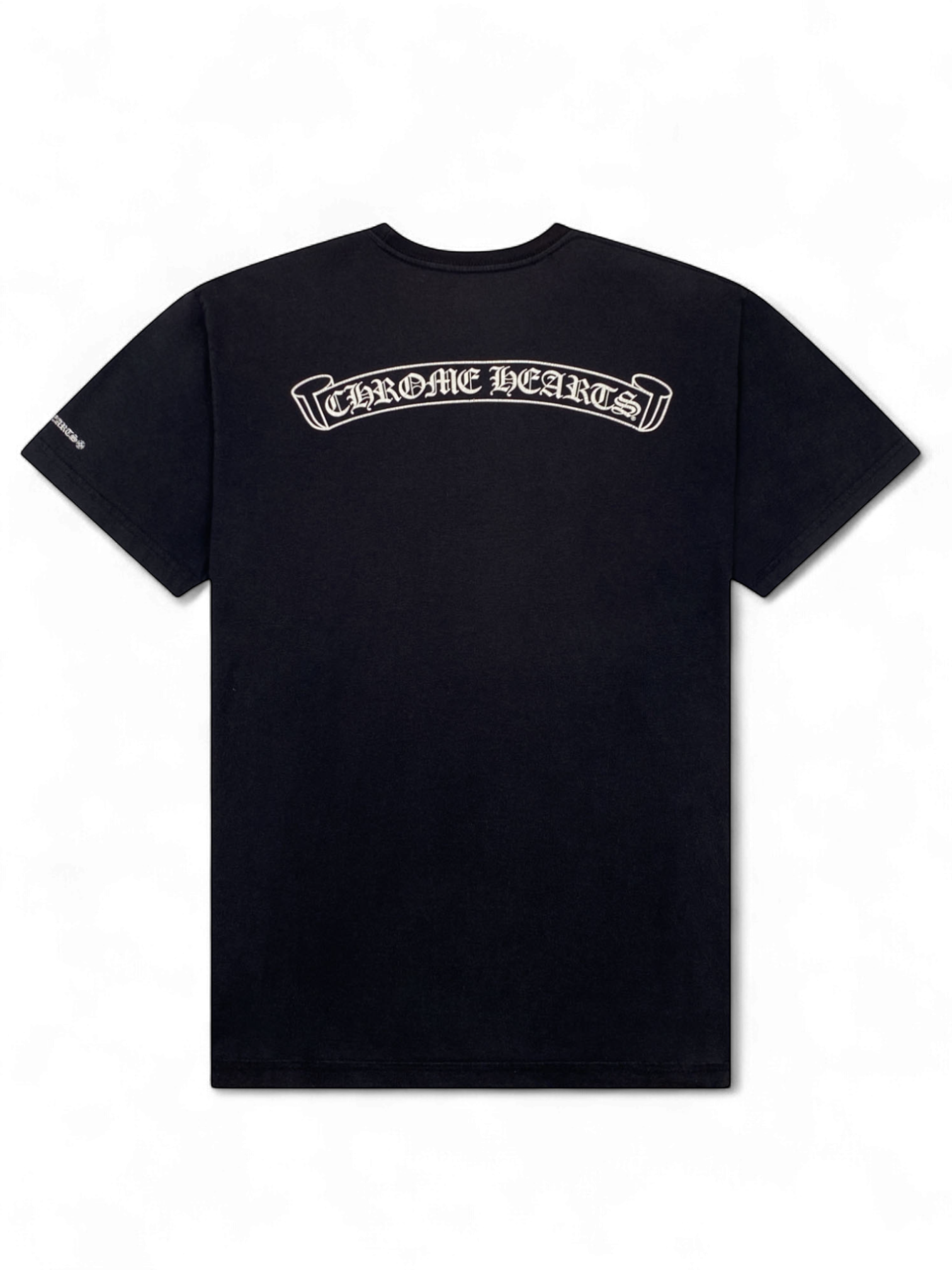 Chrome Hearts Black Scroll Logo Tee