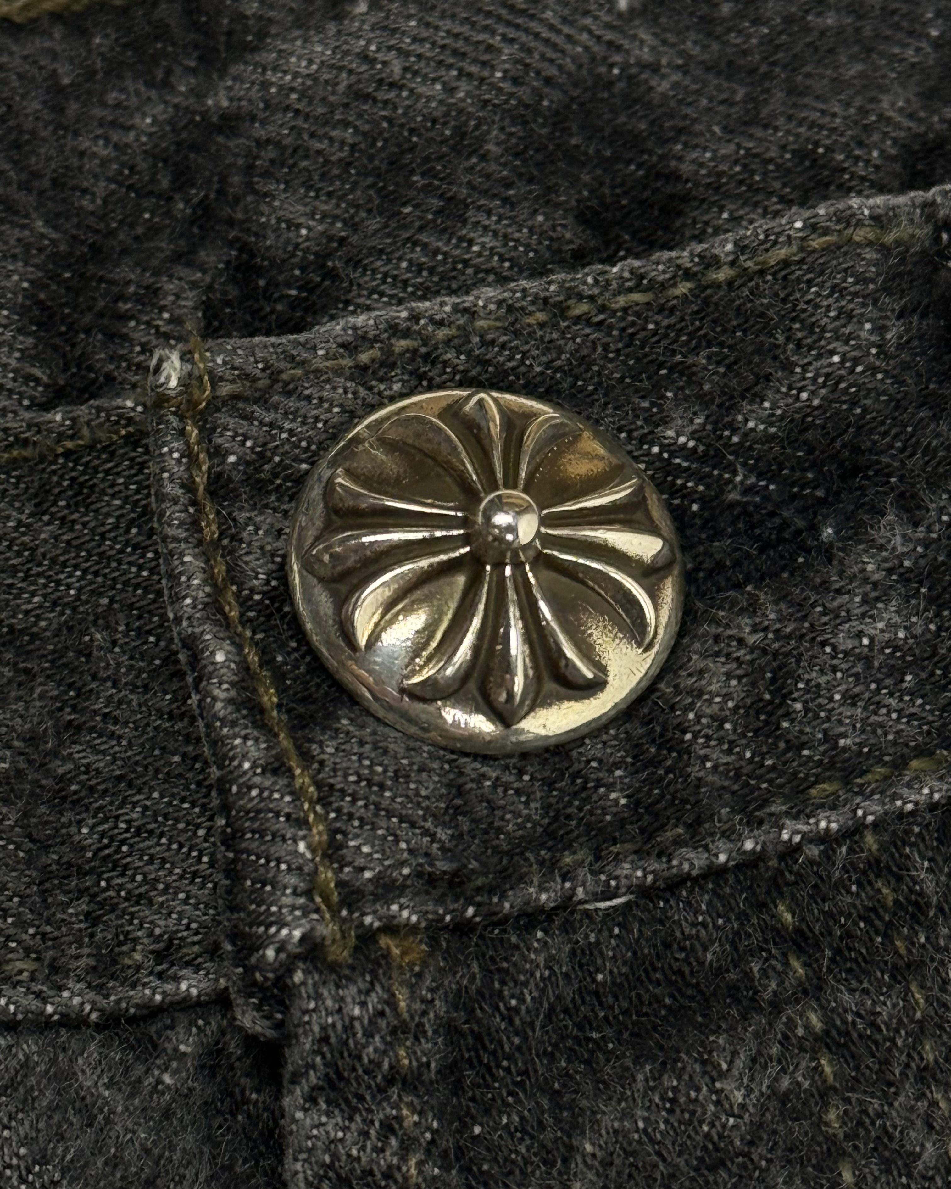 Chrome Hearts Black Cross Patch Black Levi’s Denim Jeans