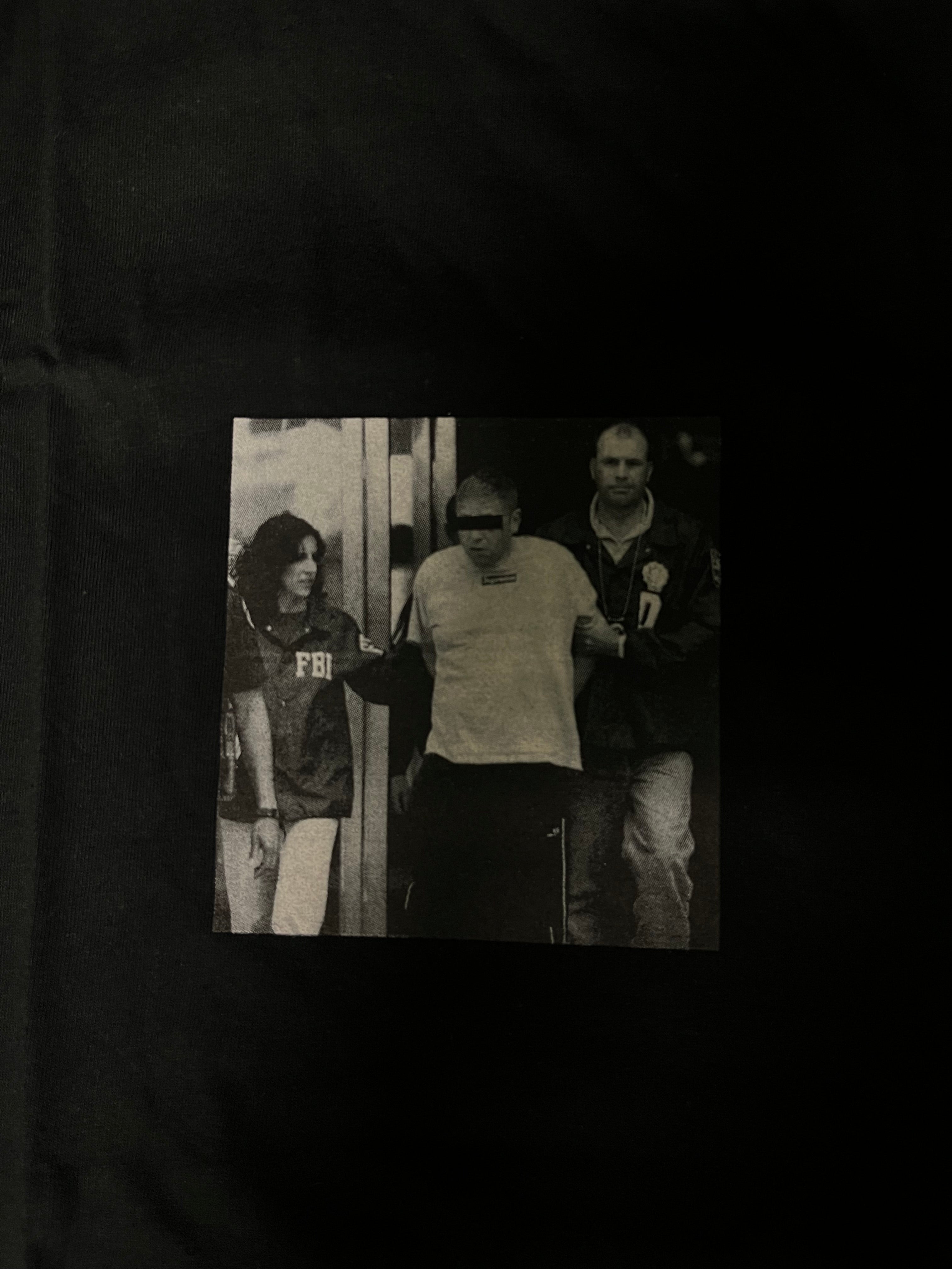 2005 Supreme Illegal Business Controls America Black Tee