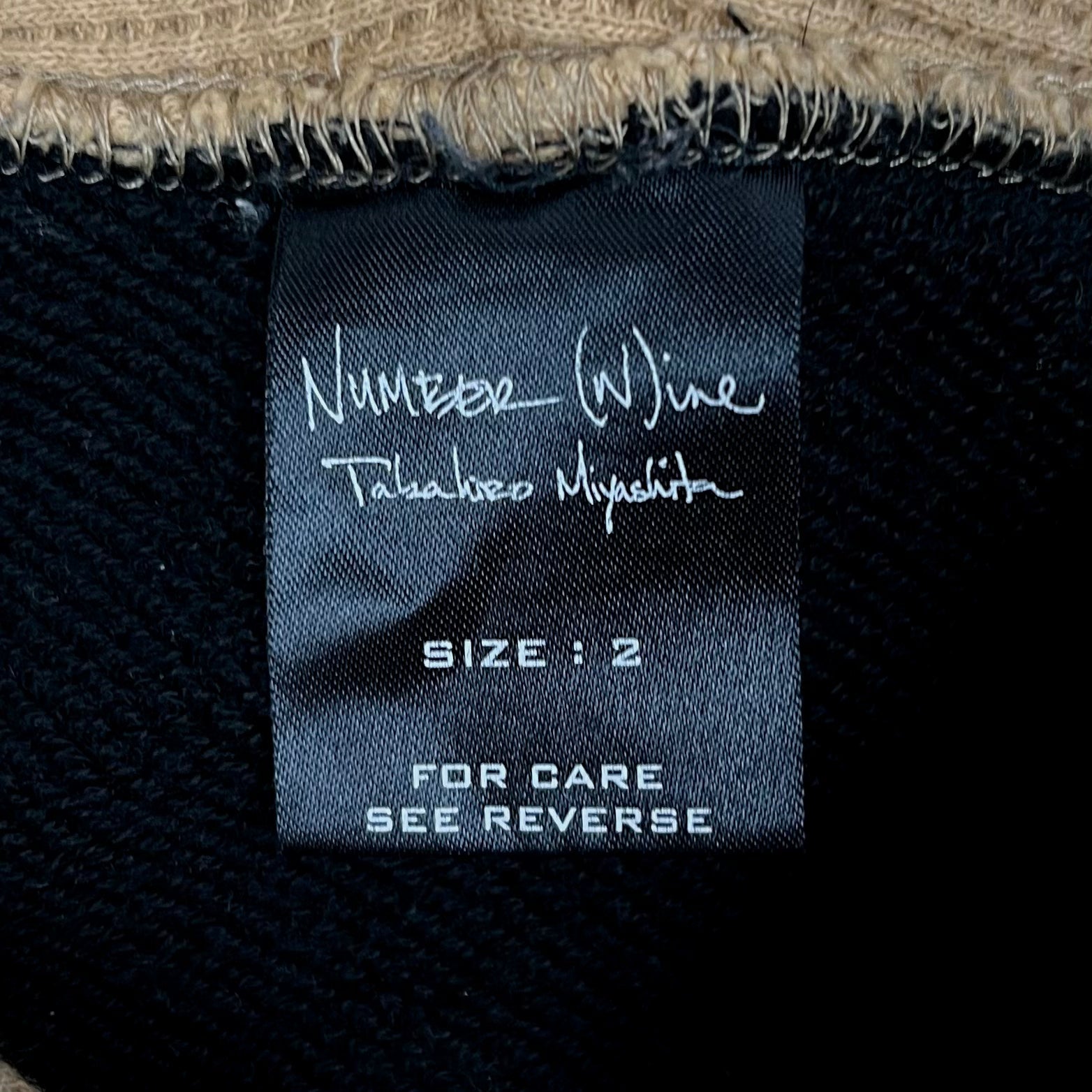 NUMBER (N)INE 2002 Black Gold Copyright Hoodie