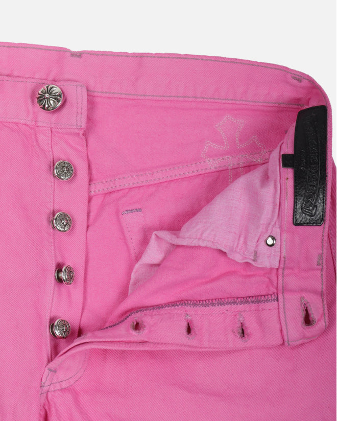 Chrome Hearts Pink Cross Patch Levi’s Denim Jeans