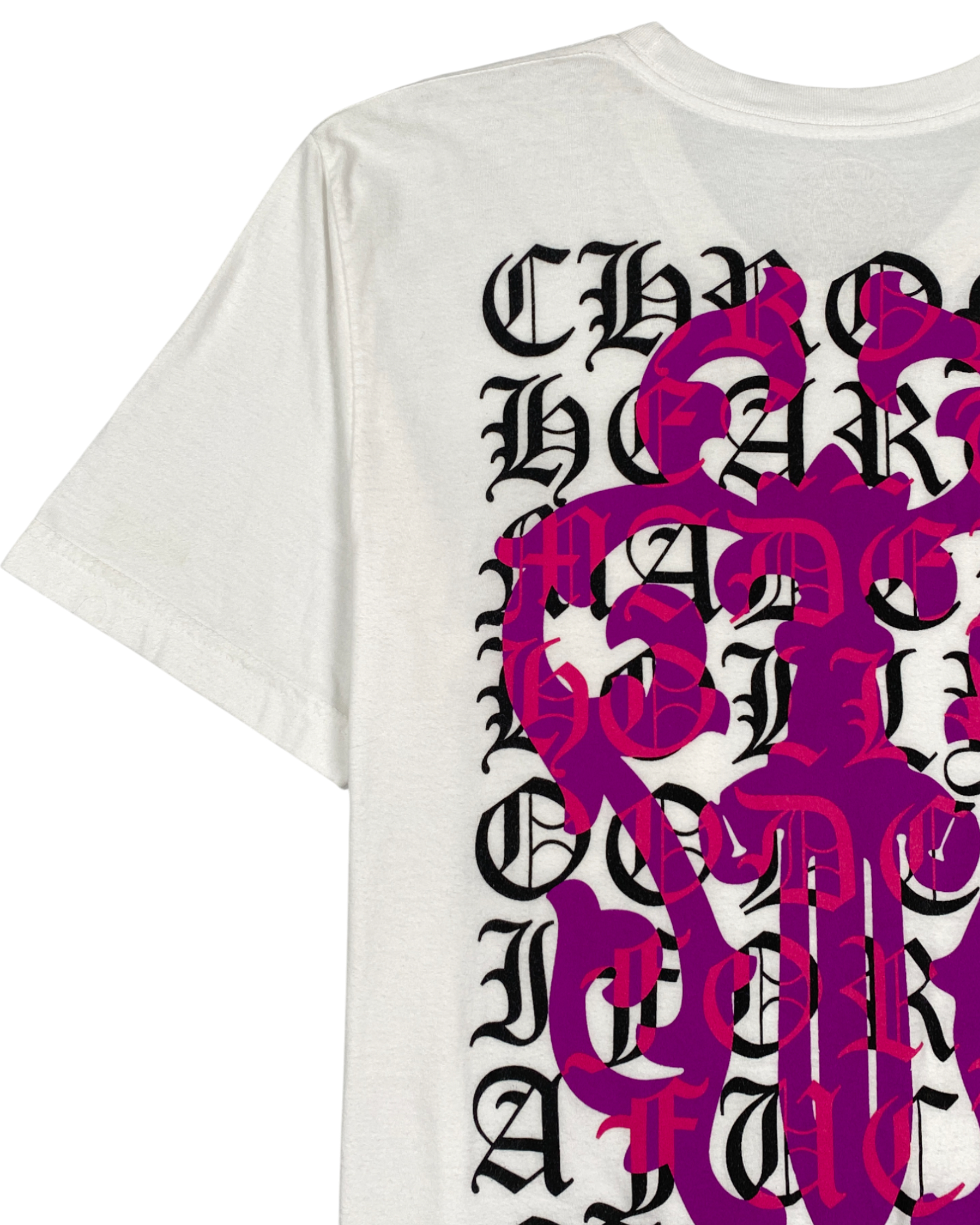 Chrome Hearts White Pink Dagger Logo Tee