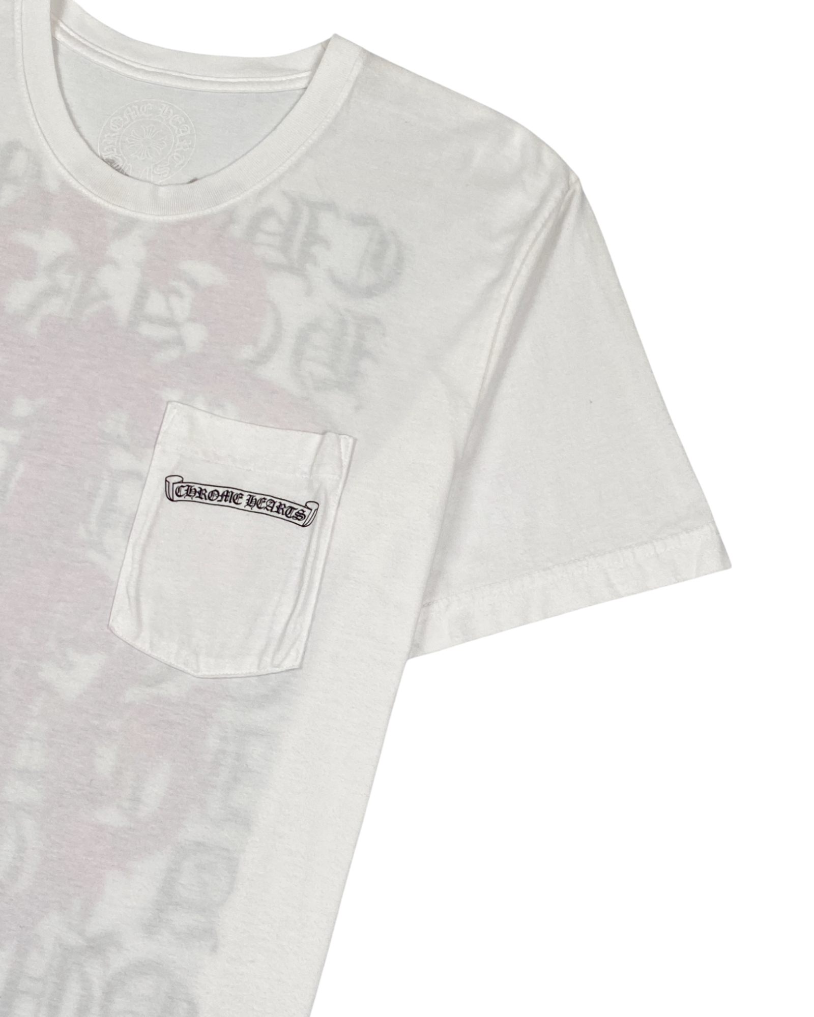Chrome Hearts White Pink Dagger Logo Tee