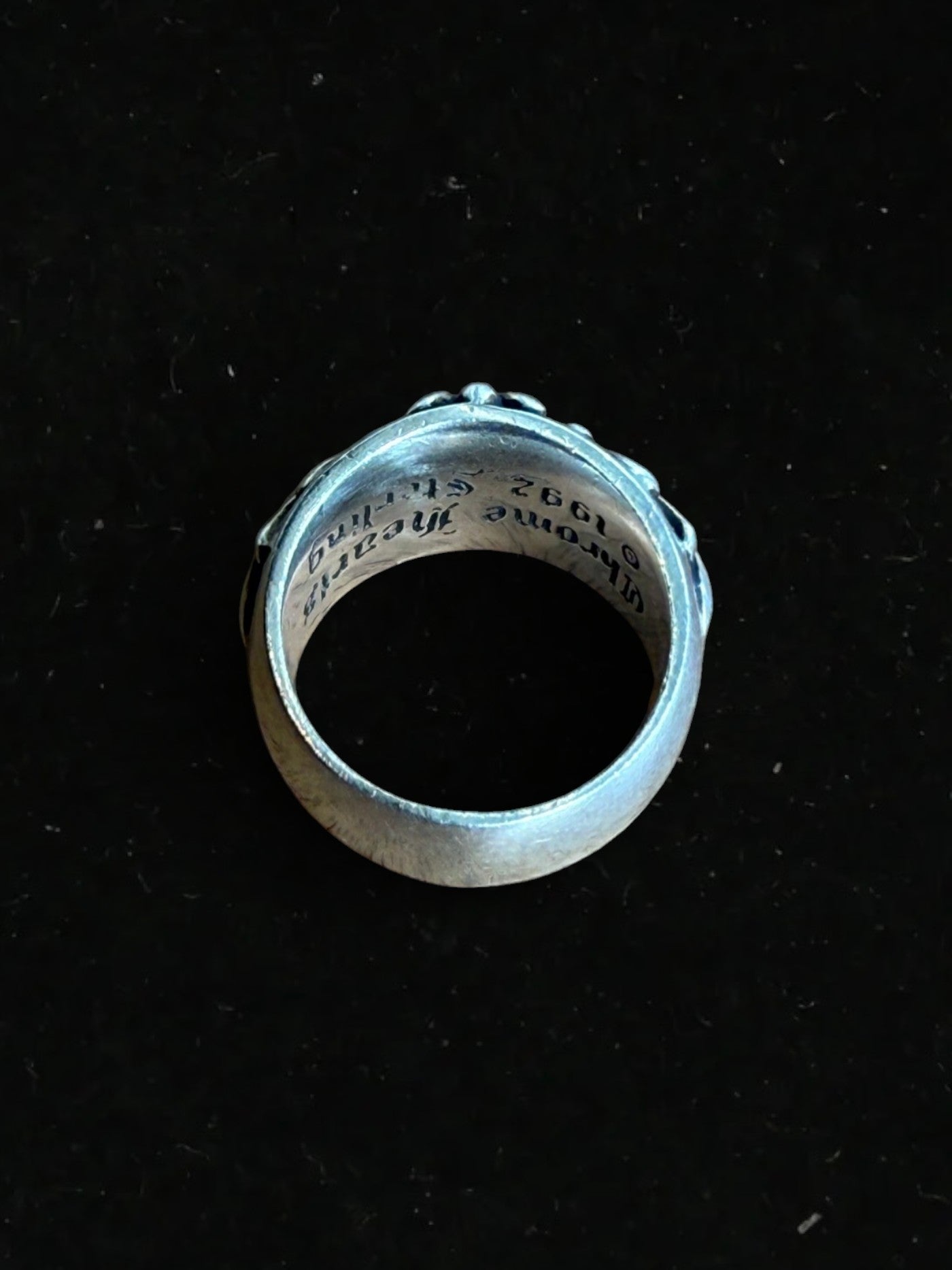 Chrome Hearts Silver Floral Cross Ring