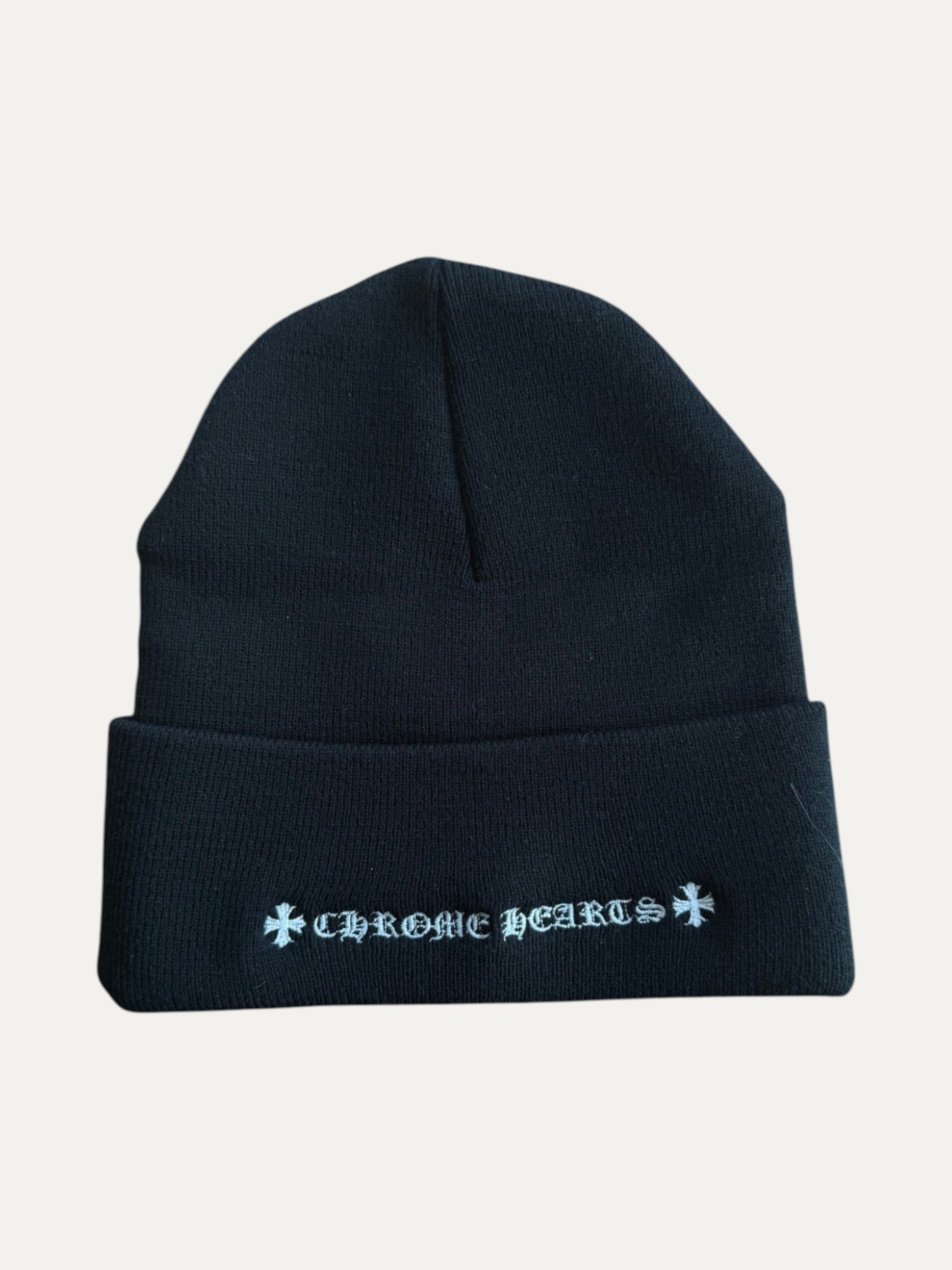 Chrome Hearts Black CH Logo Beanie