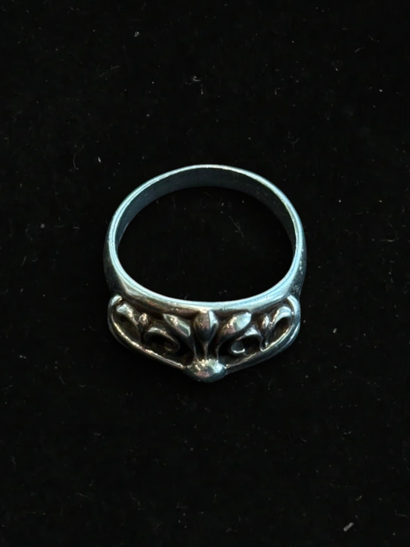 Chrome Hearts Silver Half Keeper Ring