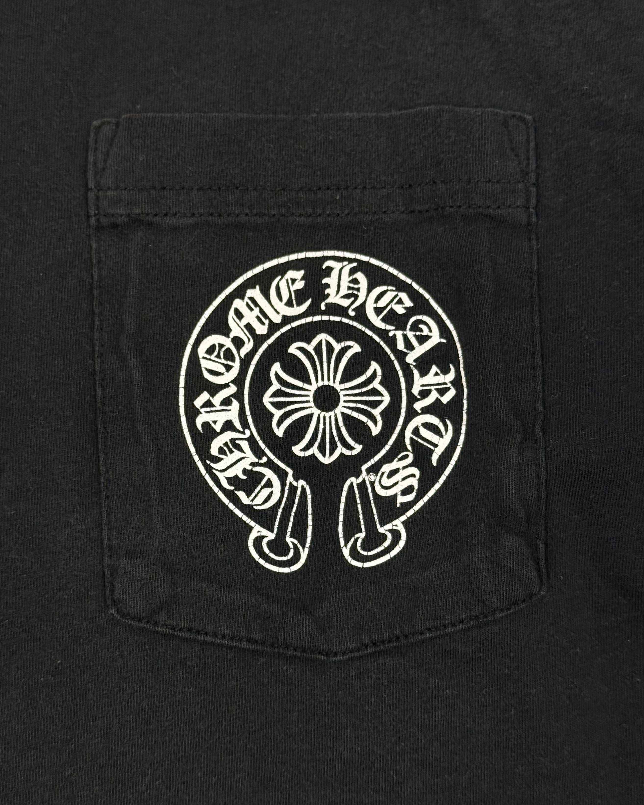 Chrome Hearts Black Multi Colour Horseshoe Logo Tee
